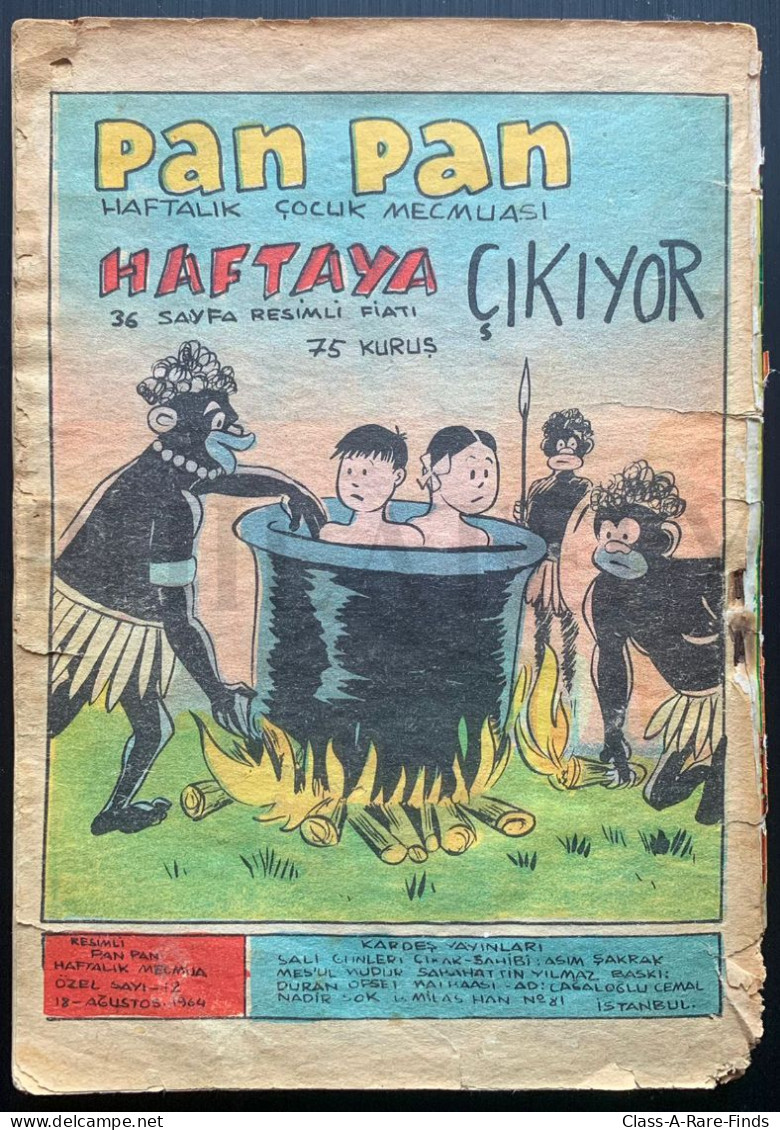 1964 CHARLIE CHAPLIN COMICS "CHARLOTTE" TURKISH EDITION "SARLO" by KARDES - VOL. 4 (Nos: 10-11-12) & GASTON LAGAFFE