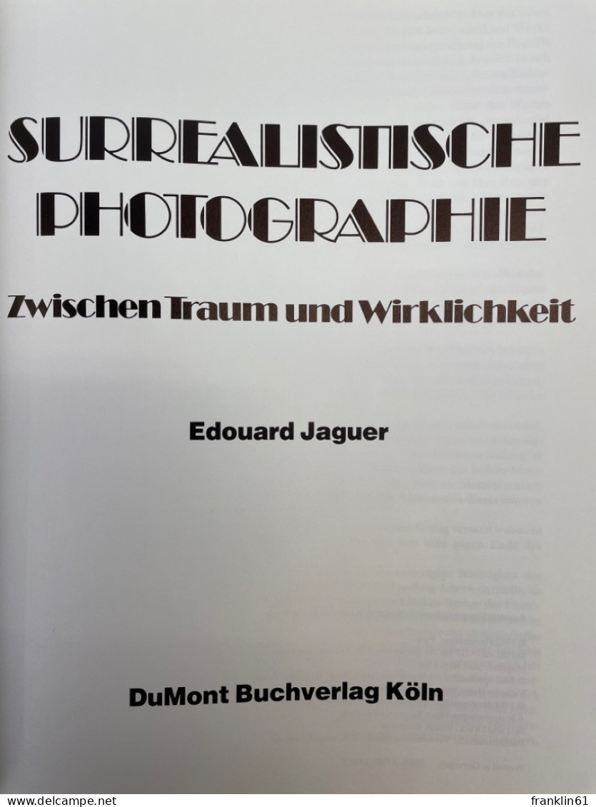 Surrealistische Photographie : Zwischen Traum Und Wirklichkeit. - Fotografia