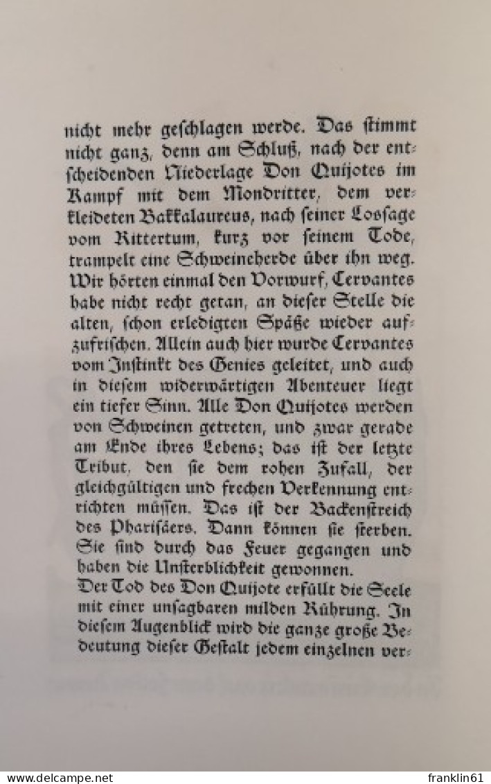 Eine Holzschnittfolge Von F. Mayer-Beck Zu Miguel De Cervantes Don Quijote Nebst Einer Betrachtung Ivan Turgen - Poems & Essays