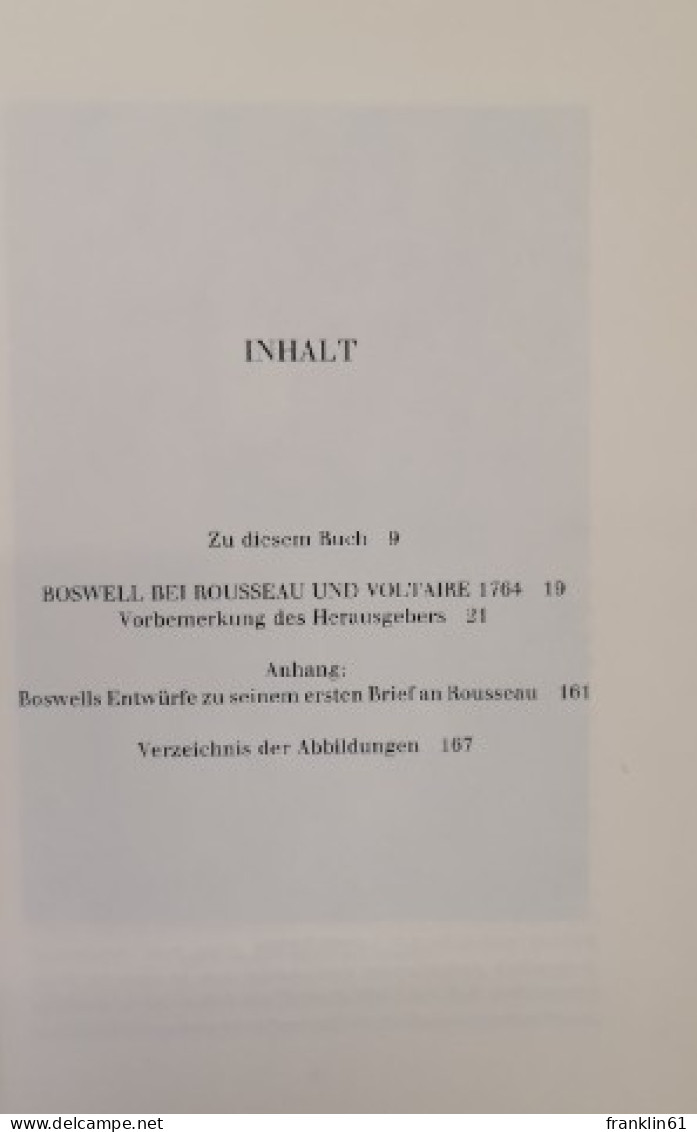 Besuch Bei Rousseau Und Voltaire. - Poésie & Essais