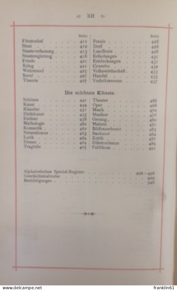 Aphorismen-Schatz Der Welt-Litteratur. Weltliche Texte Für Rede Und Schrift. - Poems & Essays