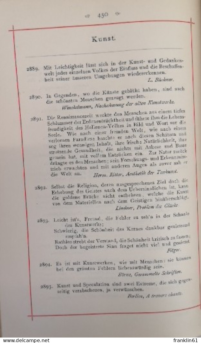 Aphorismen-Schatz der Welt-Litteratur. Weltliche Texte für Rede und Schrift.