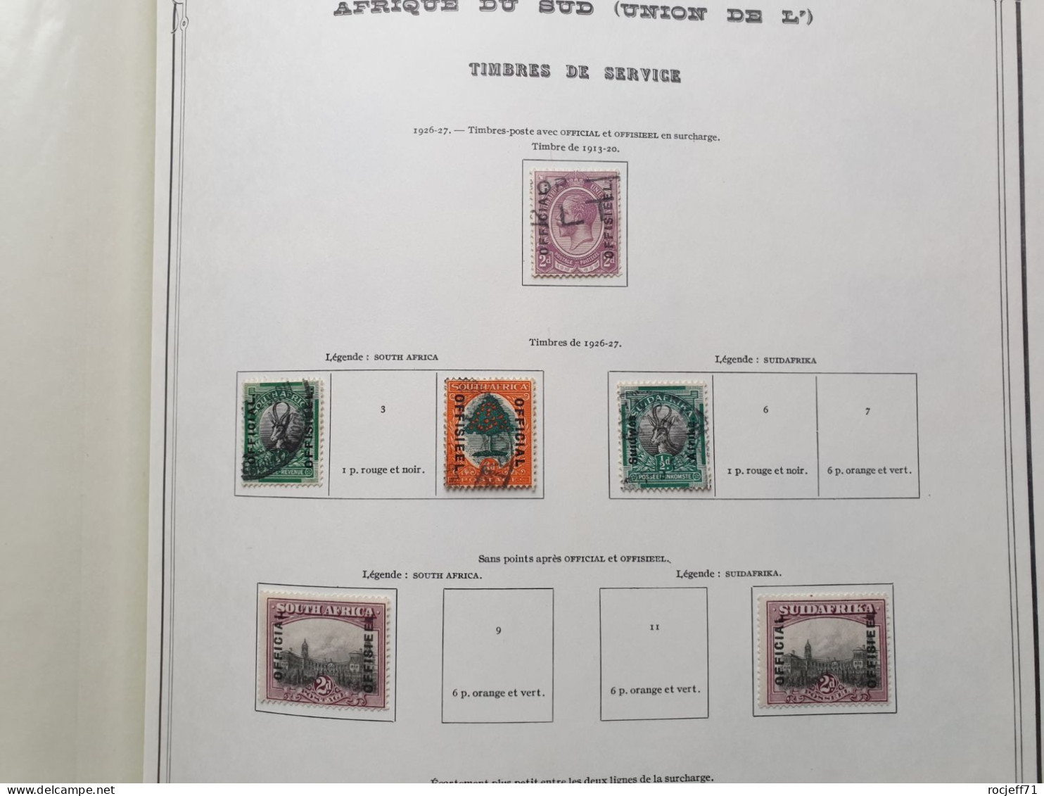 12 - 23 // Afrique du Sud - Belle collection entre 1910 et 1970 sur page d'Album - Cote environs 1150 euros  / 41 scan