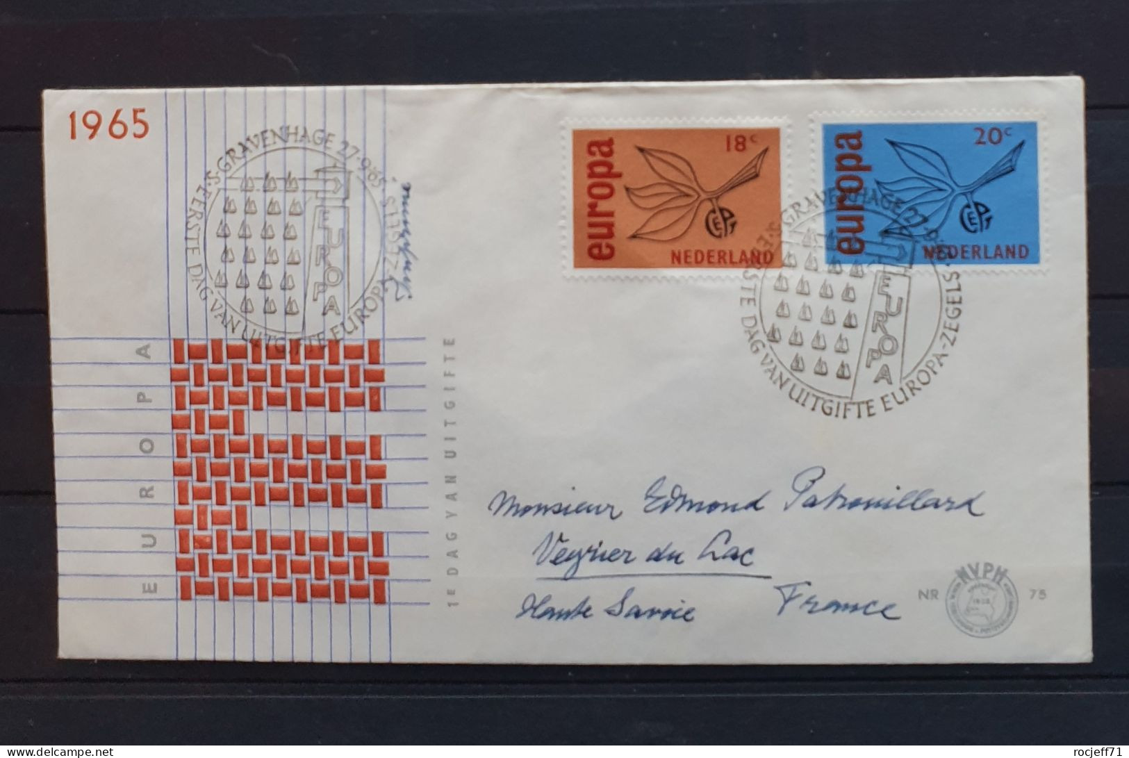 12 - 23 // Nederland  - Europa 1965 Sur Lettre à Destination De Veyrier Du Lac - Haute Savoie - Covers & Documents