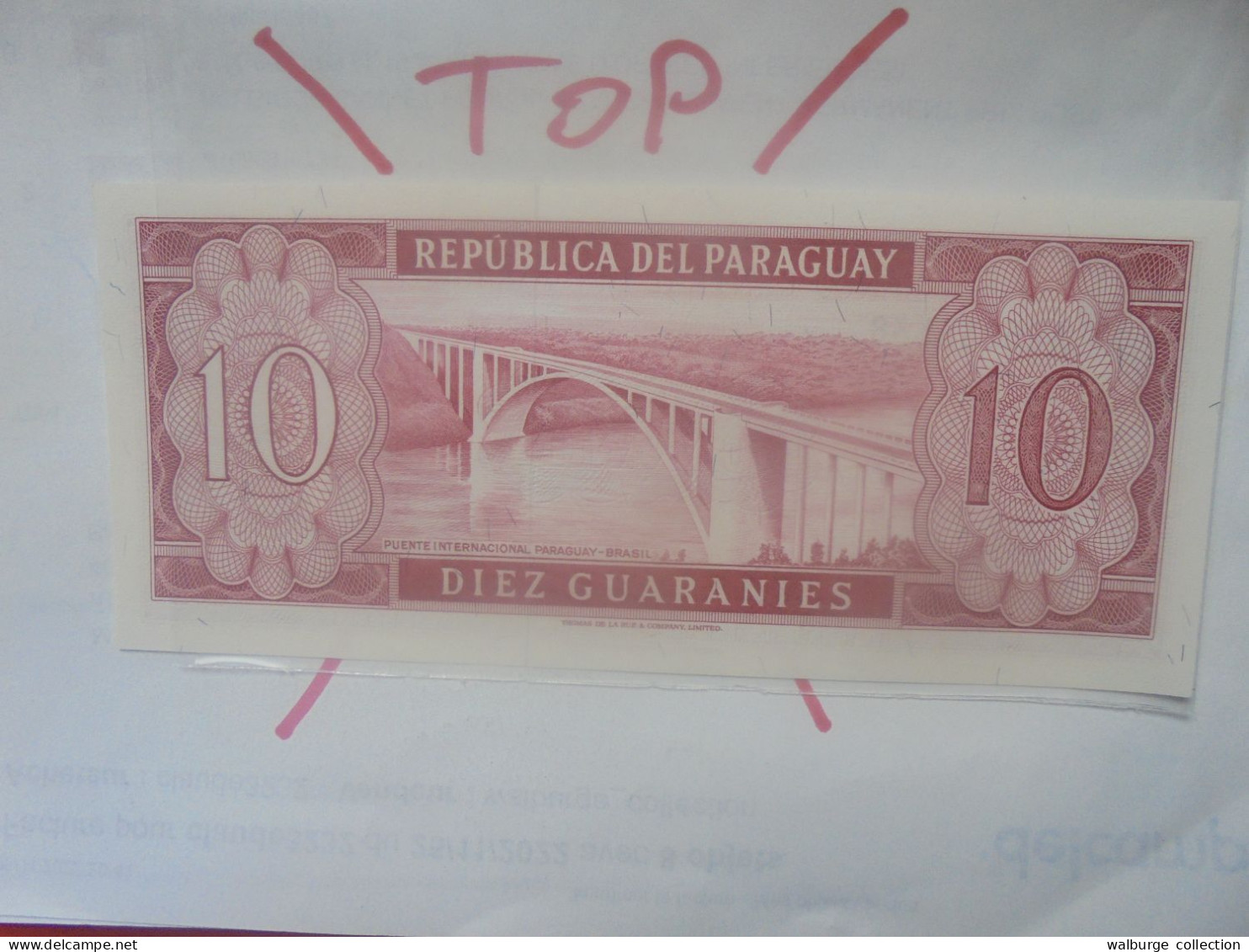 PARAGUAY 10 GUARANIES 1952/63 Neuf (B.31) - Paraguay