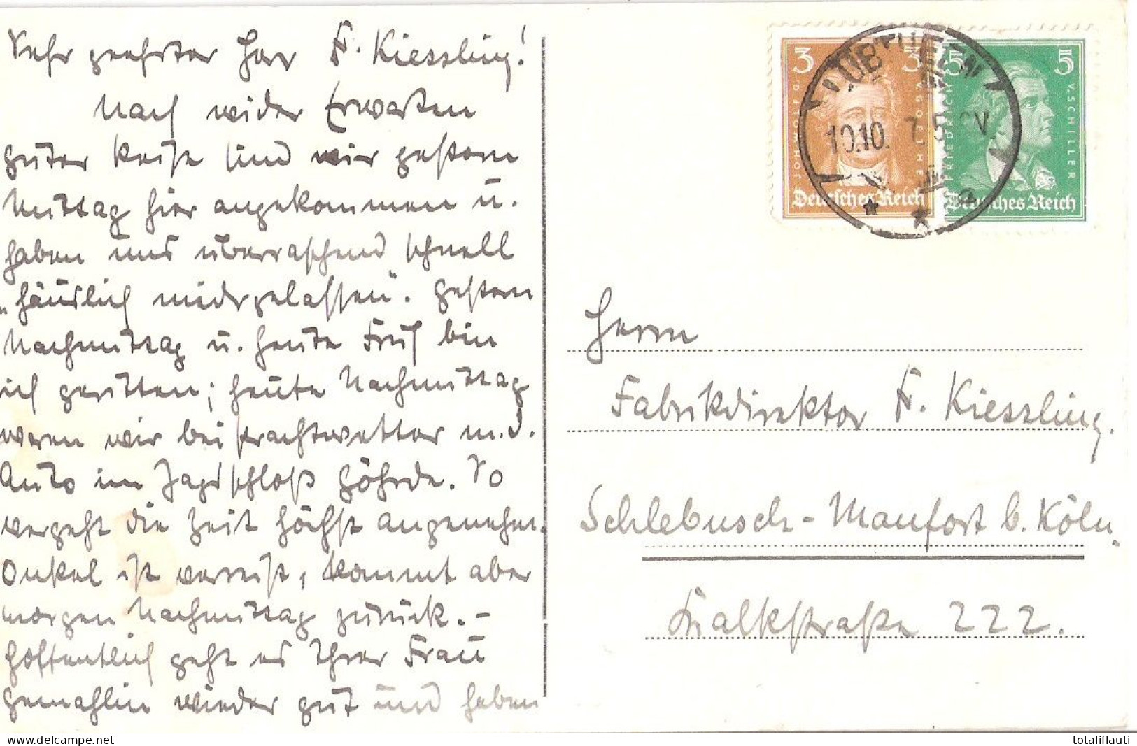 Gutshaus QUASSEL Bei Pritzier Nahe Hagenow Verwandtschaft Des Besitzers Sendet Grüße 10.10.1927 Orsstempel LÜBTHEEN - Hagenow