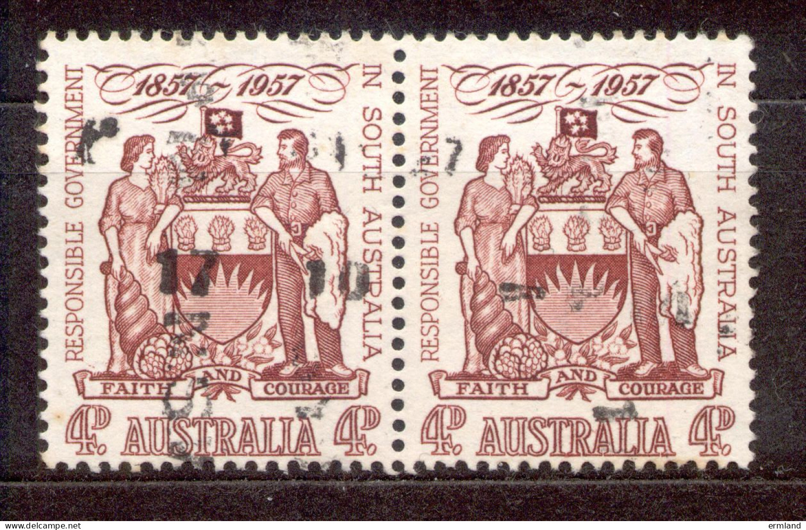 Australia Australien 1957 - Michel Nr. 277 O Paar - Oblitérés