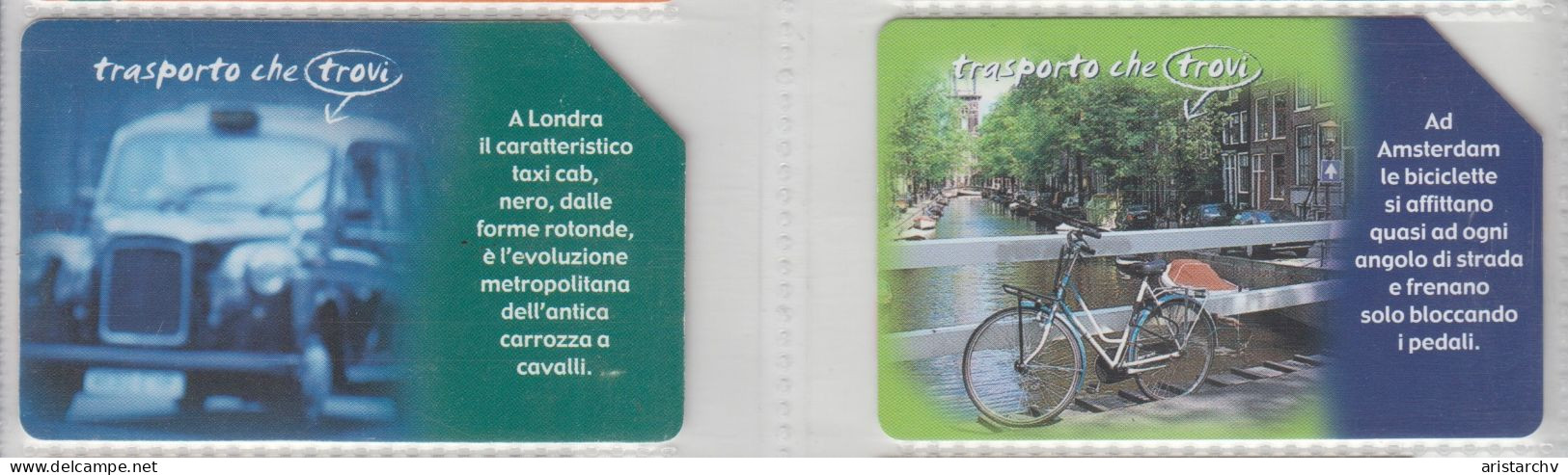 ITALY 2003 TRANSPORT YOU FIND TAXI BICYCLE VENEZIA SENT MARCO PALACE GONDOLA RIKSHA 4 CARDS - Public Ordinary