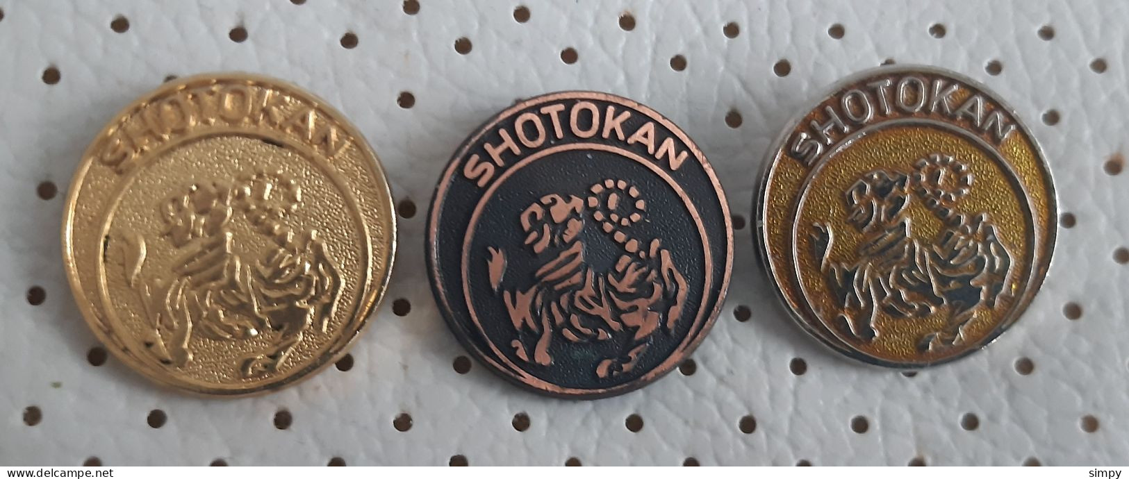 Karate Club SHOTOKAN SLovenia Ex YUgoslavia TIGER Vintage Pins - Judo