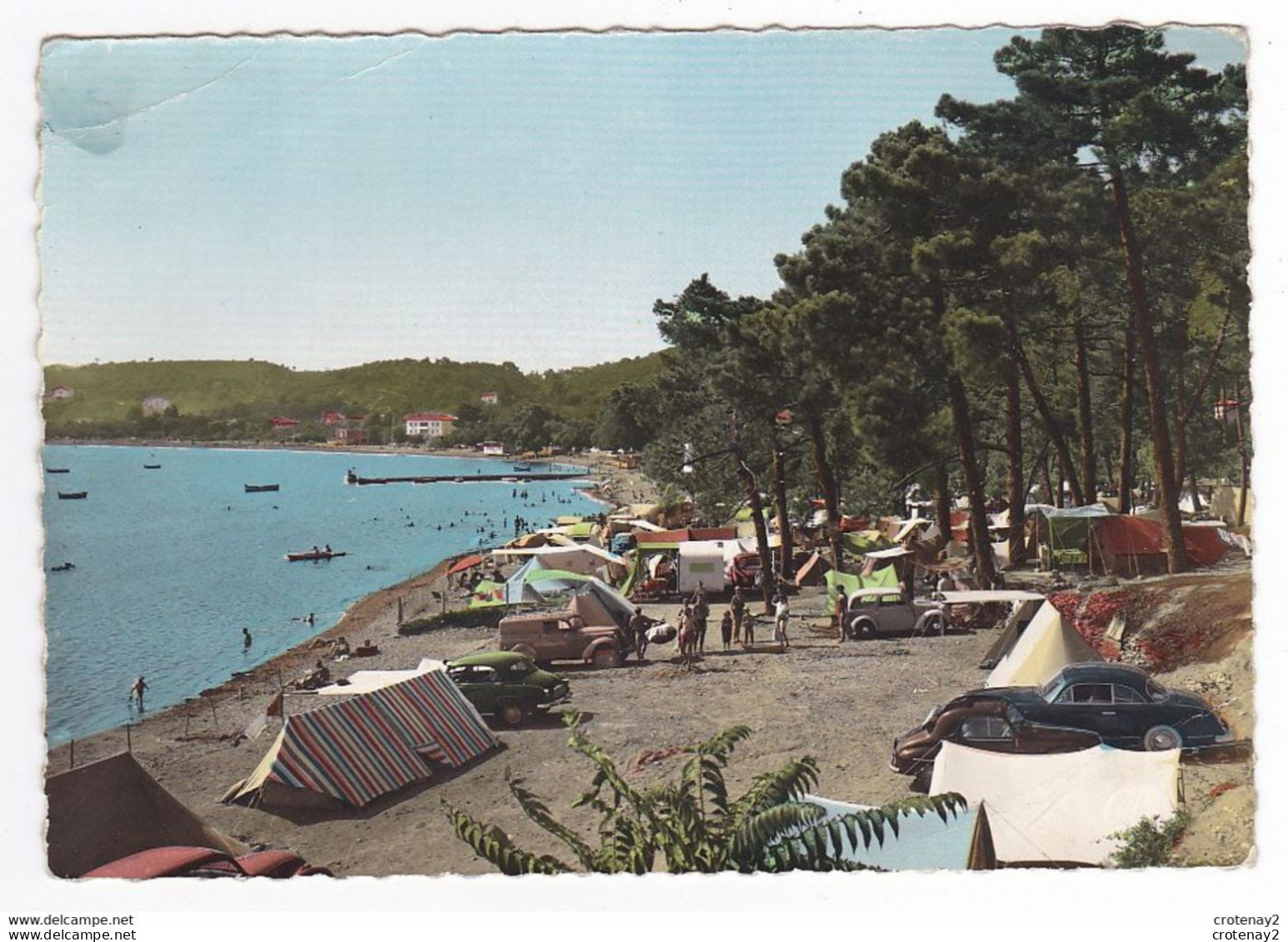 83 AGAY Vers Anthéor Le Camping De La Pinède VOIR ZOOM Coupé Simca 8 Aronde Juva 4 Renault 4CV VOIR DOS - Antheor