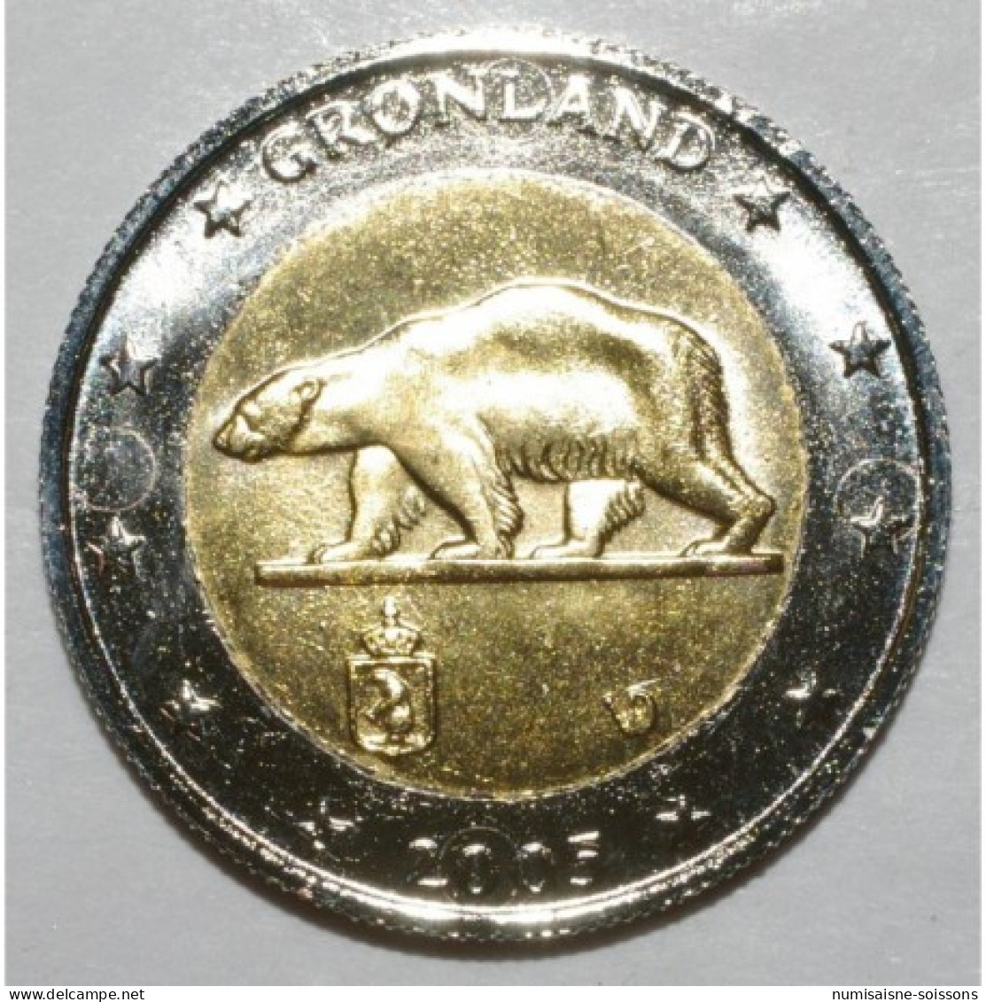 GROENLAND - 2 EURO PROTOTYPE 2005 - SUP/FDC - Essais Privés / Non-officiels