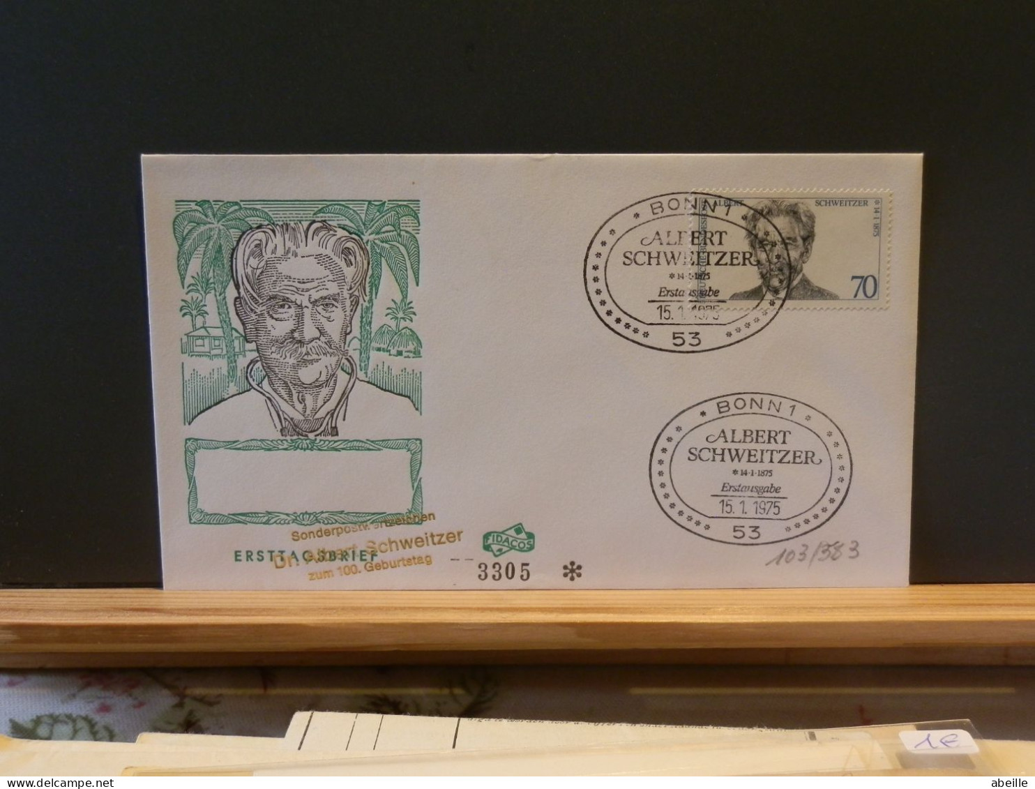 103/583 FDC  ALLEMAGNE - Albert Schweitzer