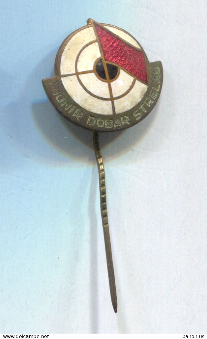 Archery Shooting Tiro Con Larco, Yugoslavia Federation / Good Shooter, Vintage Pin Badge Abzeichen, Enamel - Tiro Con L'Arco