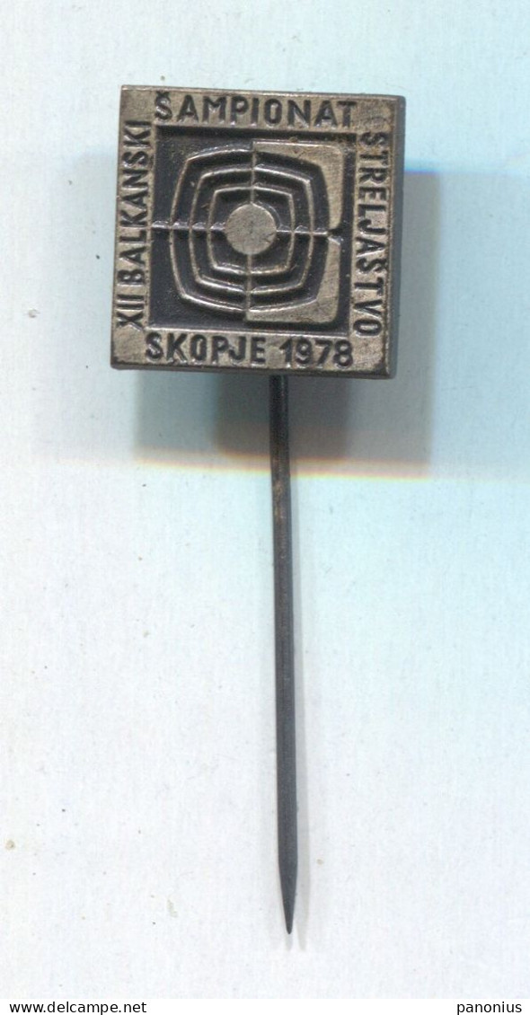 Archery Shooting Tiro Con Larco, Balkan Championship Skopje 1978. Vintage Pin Badge Abzeichen - Tiro Con L'Arco