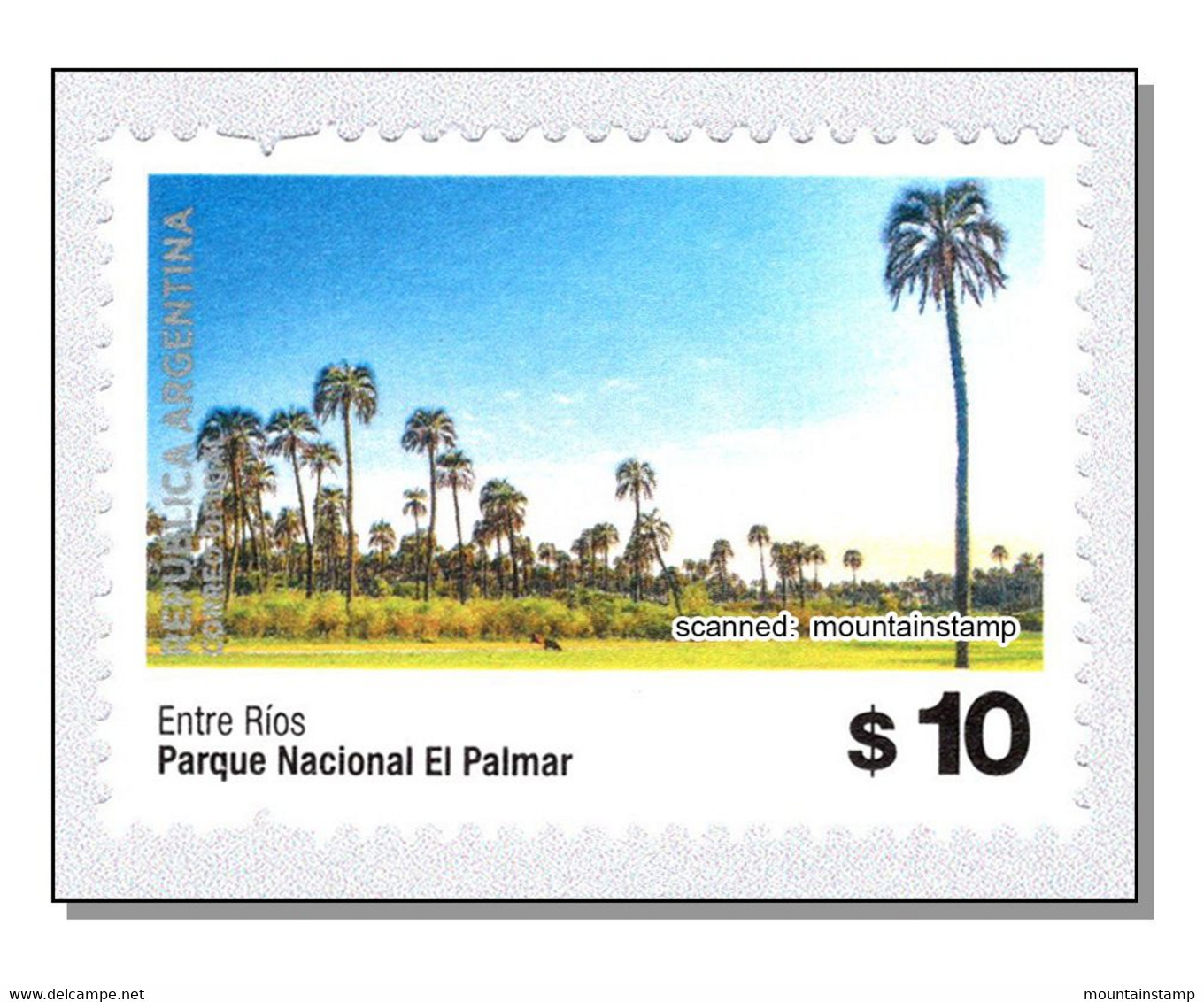 Argentina 2019 (punch Hole Left) El Palmar National Park Butia Yatay Palmem MNH ** - Unused Stamps