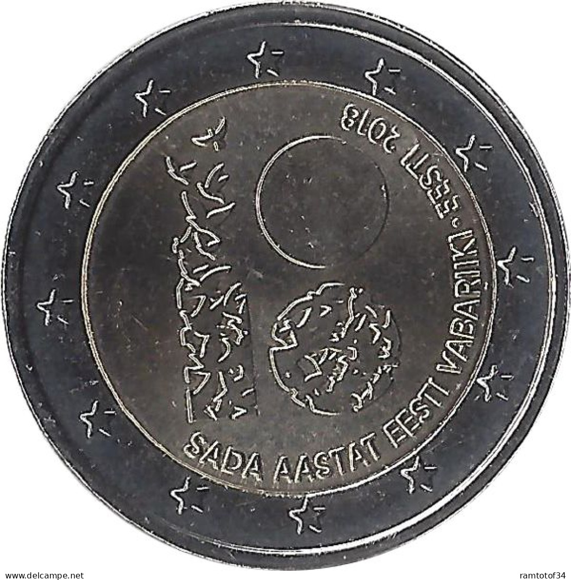 2018 ESTONIE - 2 Euros Commémorative - 100 Ans De La République D' Estonie - Estonia