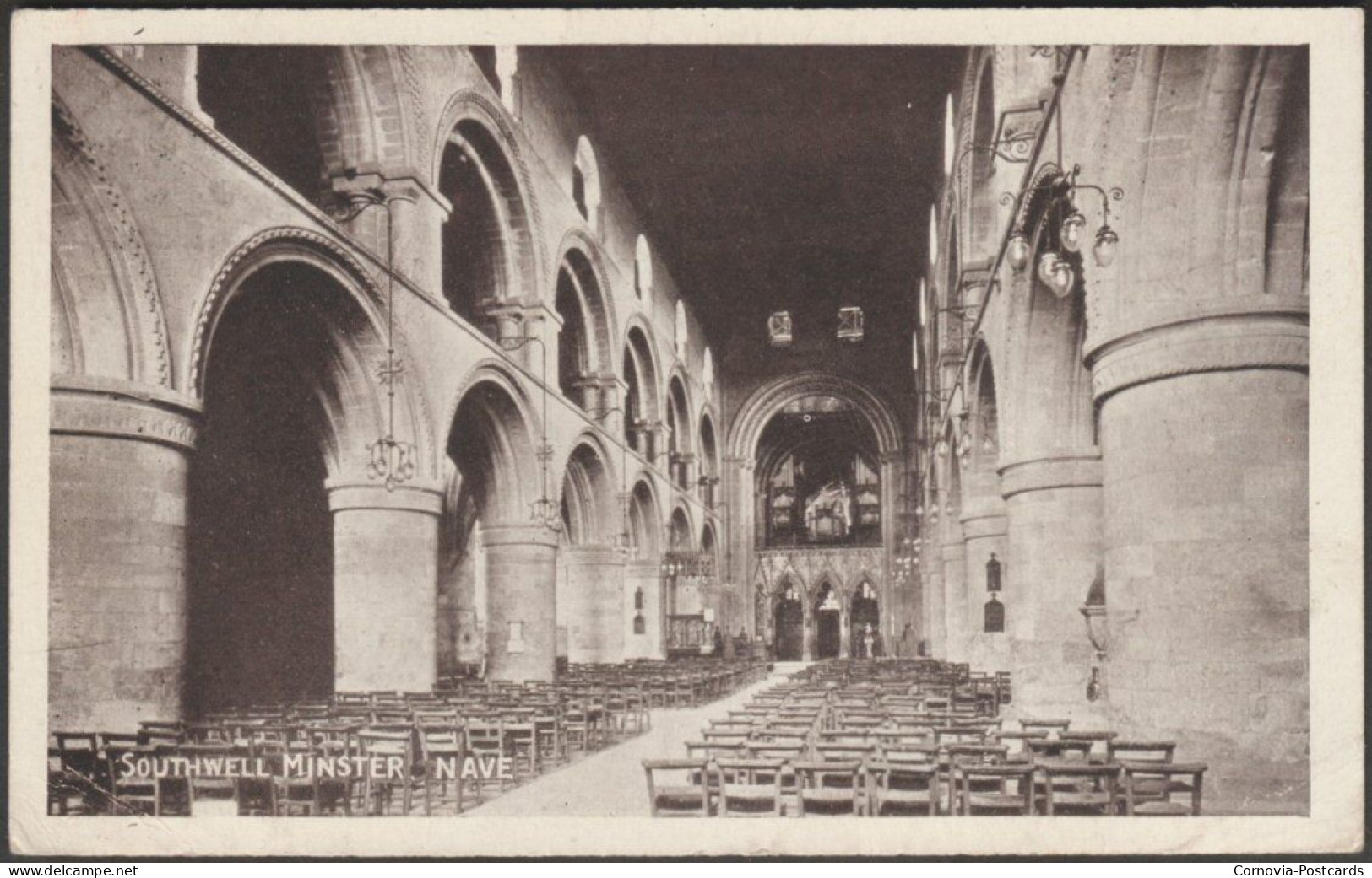 Nave, Southwell Minster, Nottinghamshire, 1923 - Padgett Postcard - Sonstige & Ohne Zuordnung