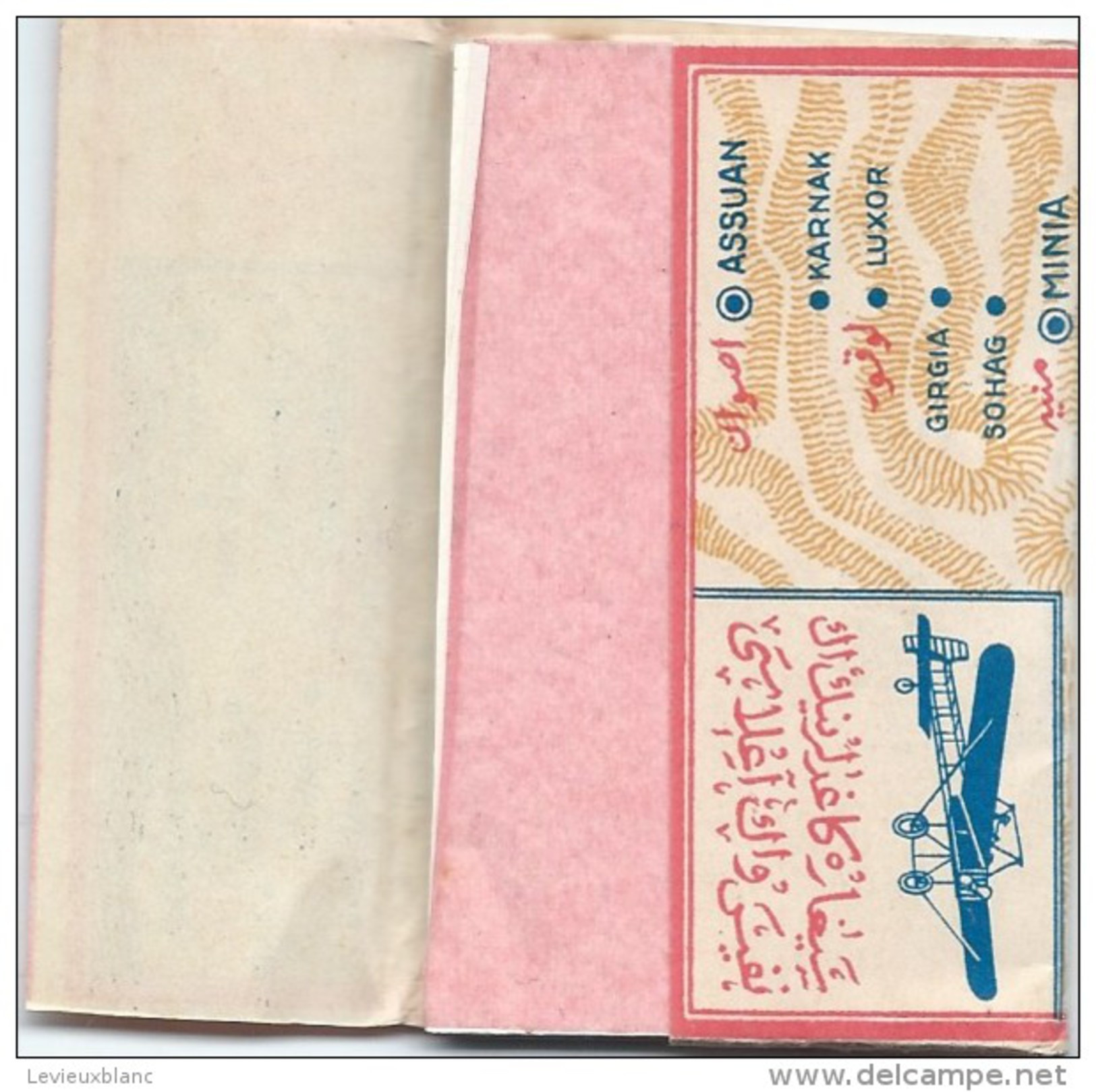Carnet De Papier à Cigarettes/Carte Egypte /Avion// Vers 1930-50        CIG17Seize - Andere & Zonder Classificatie