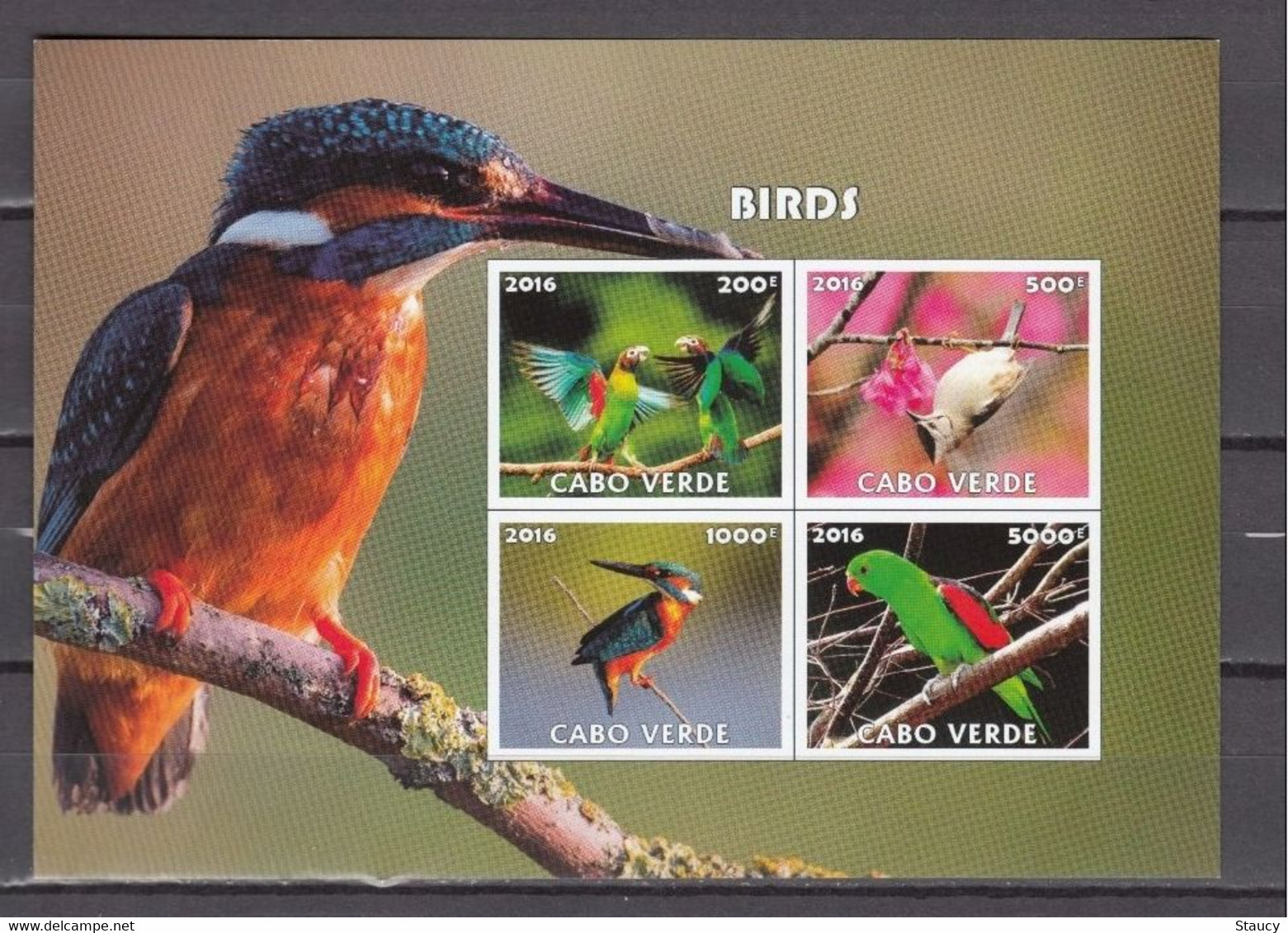 Cabo Verde 2016 BIRDS 4v MINIATURE SHEET MNH As Per Scan - Colibris