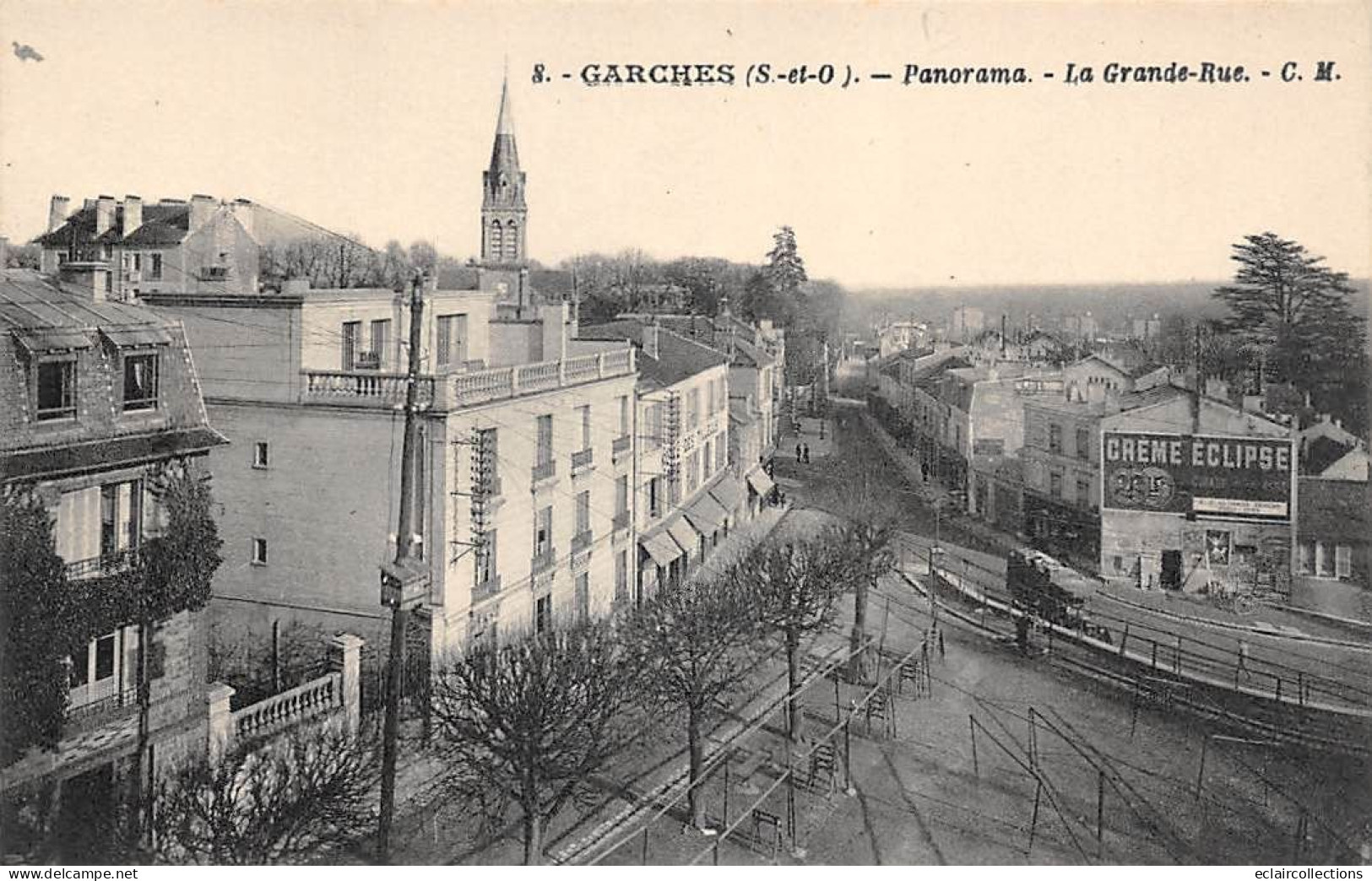 Garches       92         Panorama. La Grande Rue     N°8      (Voir Scan) - Garches