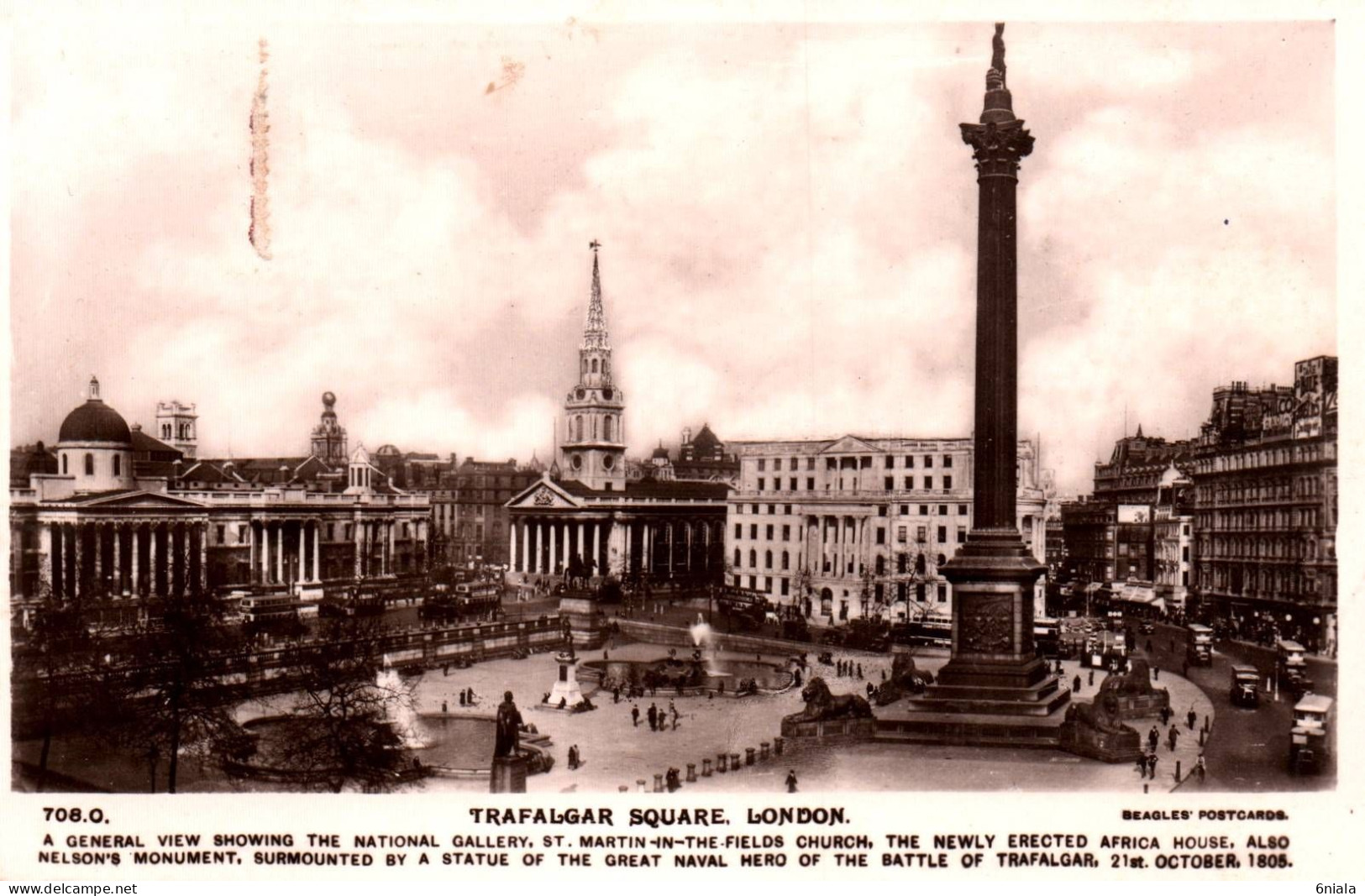 20577  TRAFALGAR  SQUARE    LONDON  ( 2 Scans) - Trafalgar Square