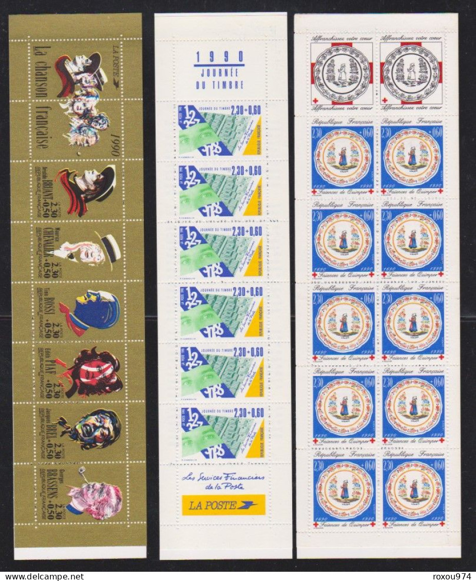 ANNEE  1990  COMPLETE  TIMBRES SEULS + CARNETS + FEUILLETS     6 SCAN - 1990-1999