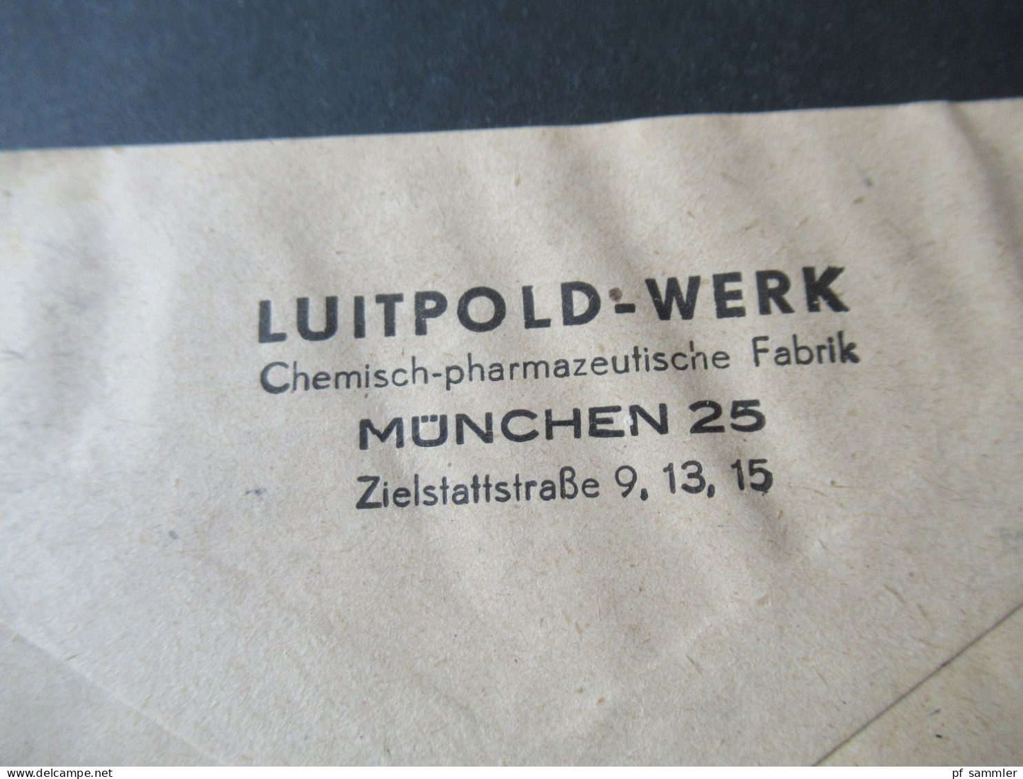 Bizone 1949 Bauten MiF Maschinenstempel München BPA 1 Ac Mit Notopfer Mit Farbverschmierung München Ortsbrief - Brieven En Documenten