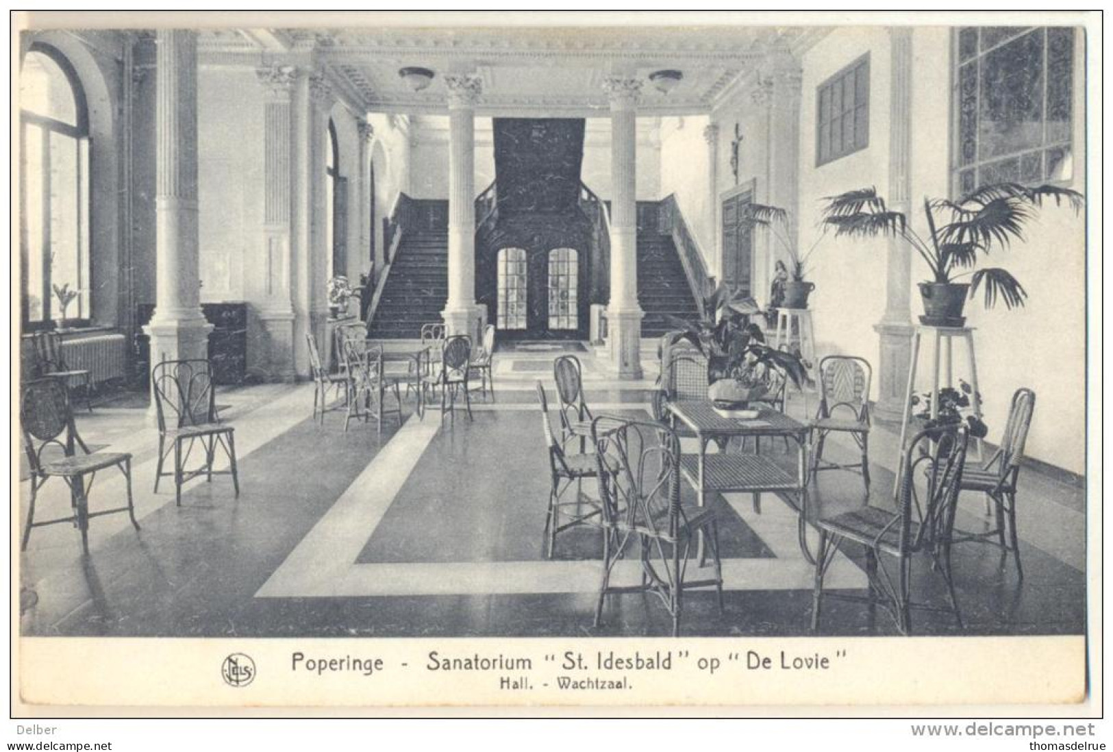 Pk340: Nels  Poperinge - Sanatorium "St. Idesbald" Op "de Lovie"  Hall - Wachtzaal - Poperinge