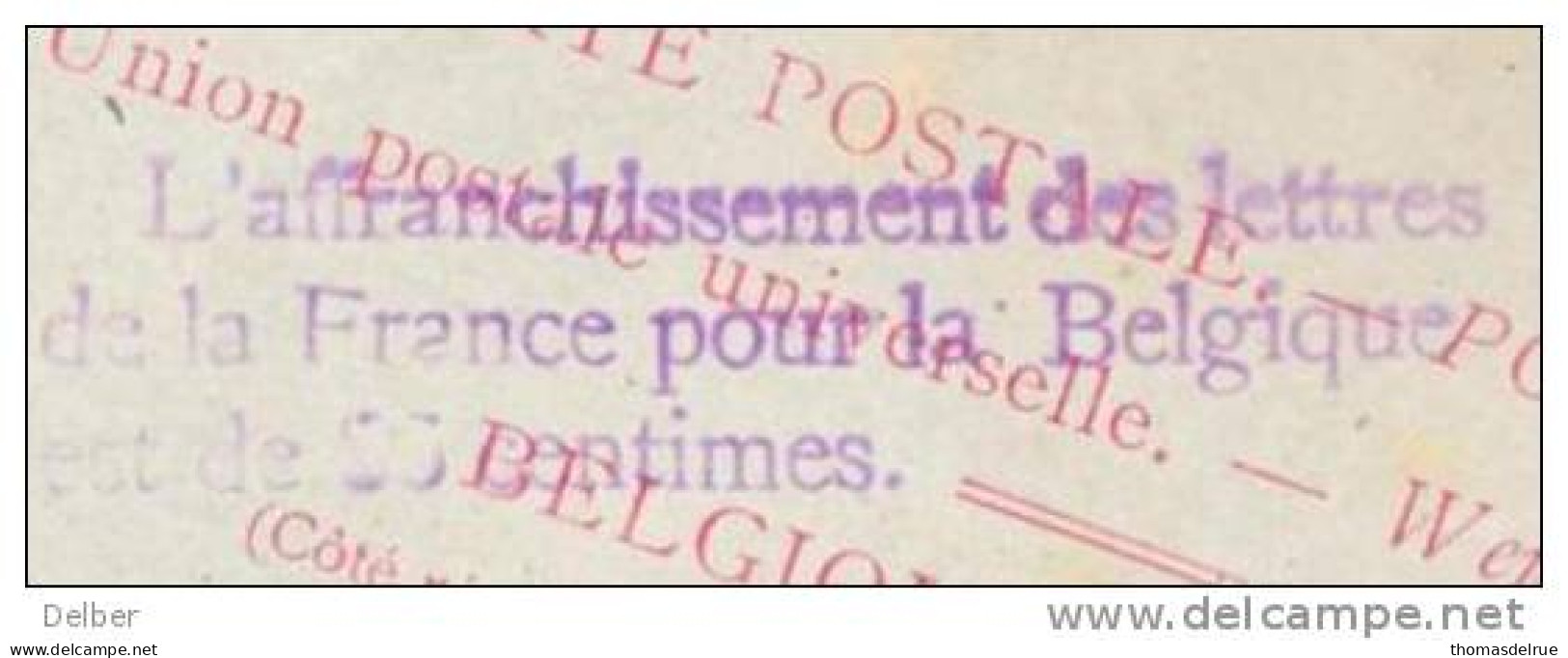 3pk805: L'Affranchissement Des Lettres De La France Pour La Belgique Est De 25 Centmies: / 10ct Carte Postale: GOSSELIES - Abarten