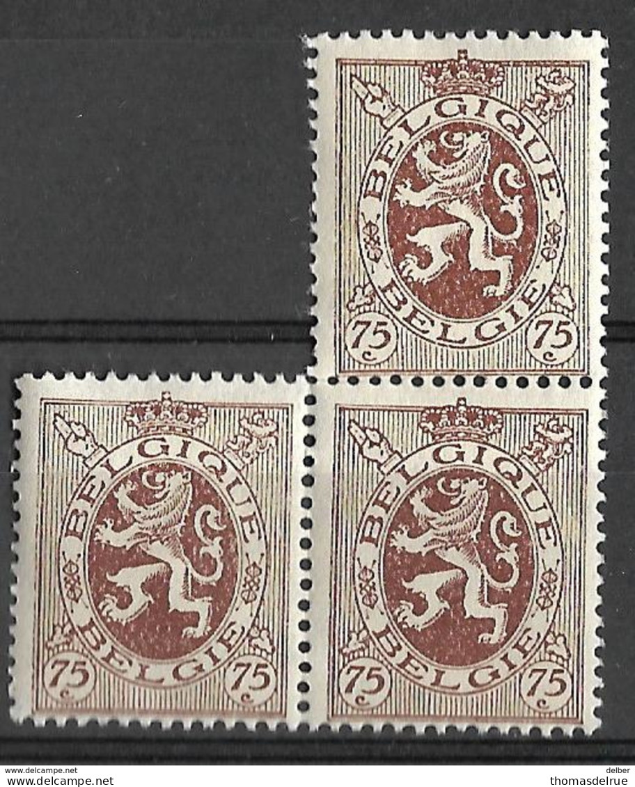 _6R-610: Restje Van  3x ...N°288A ....om Verder Uit Te Zoeken : Postfris: Mint Never Hinged XXX Topwaarde - 1929-1937 Heraldieke Leeuw