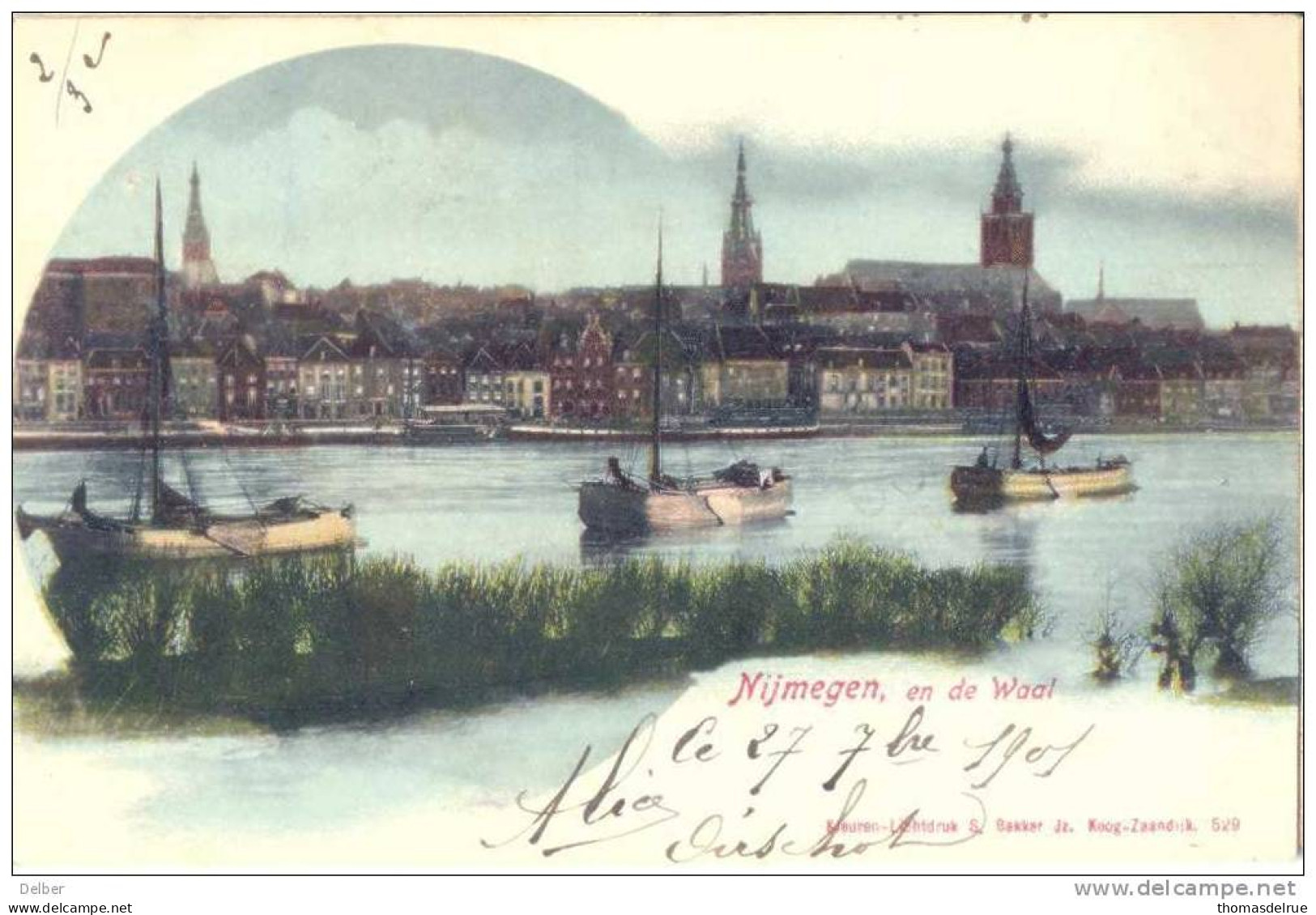 Zz894: Nijmegen, En De Waal ...verstuurd Uit ZEIST 1901 > Rotteram - Nijmegen