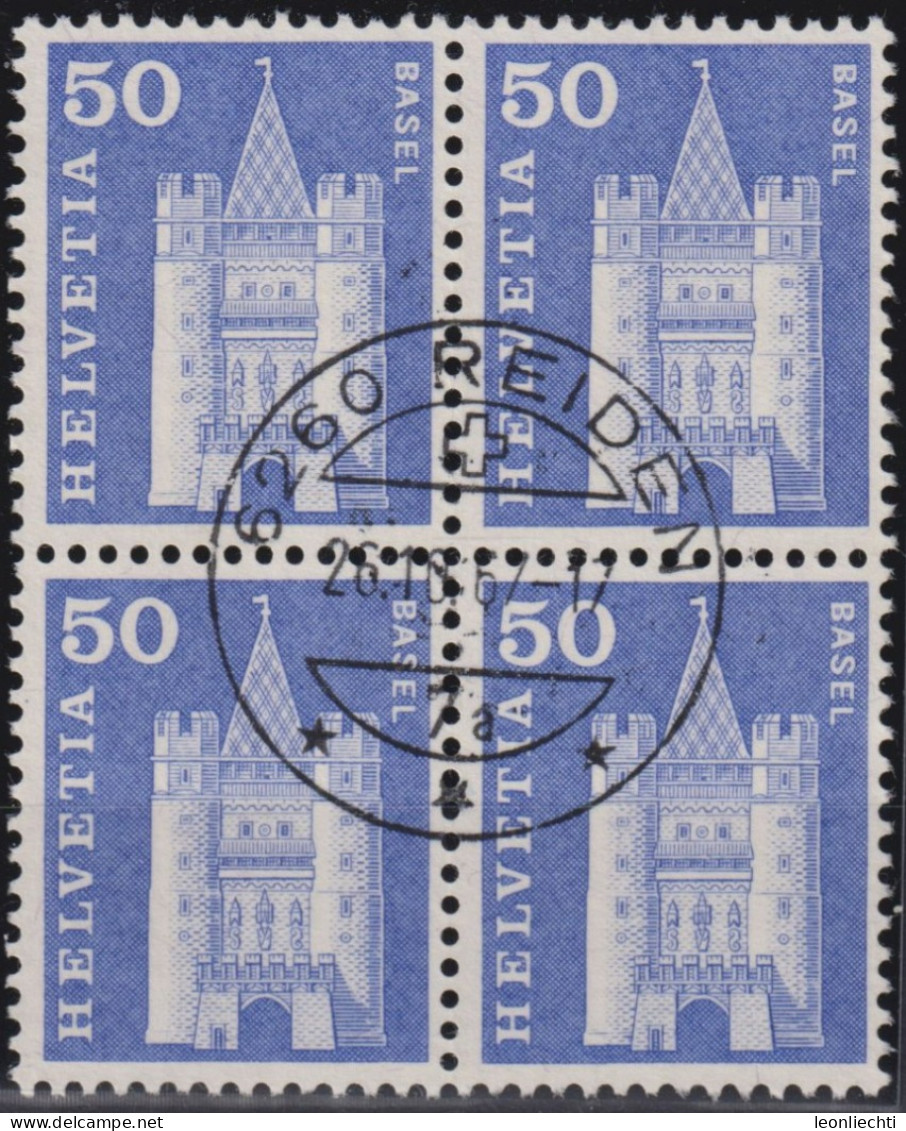 1963 Schweiz ° Zum: CH 363L, Mi: CH 704y, Spalentor Basel, (° 6260 Reiden) - Usati