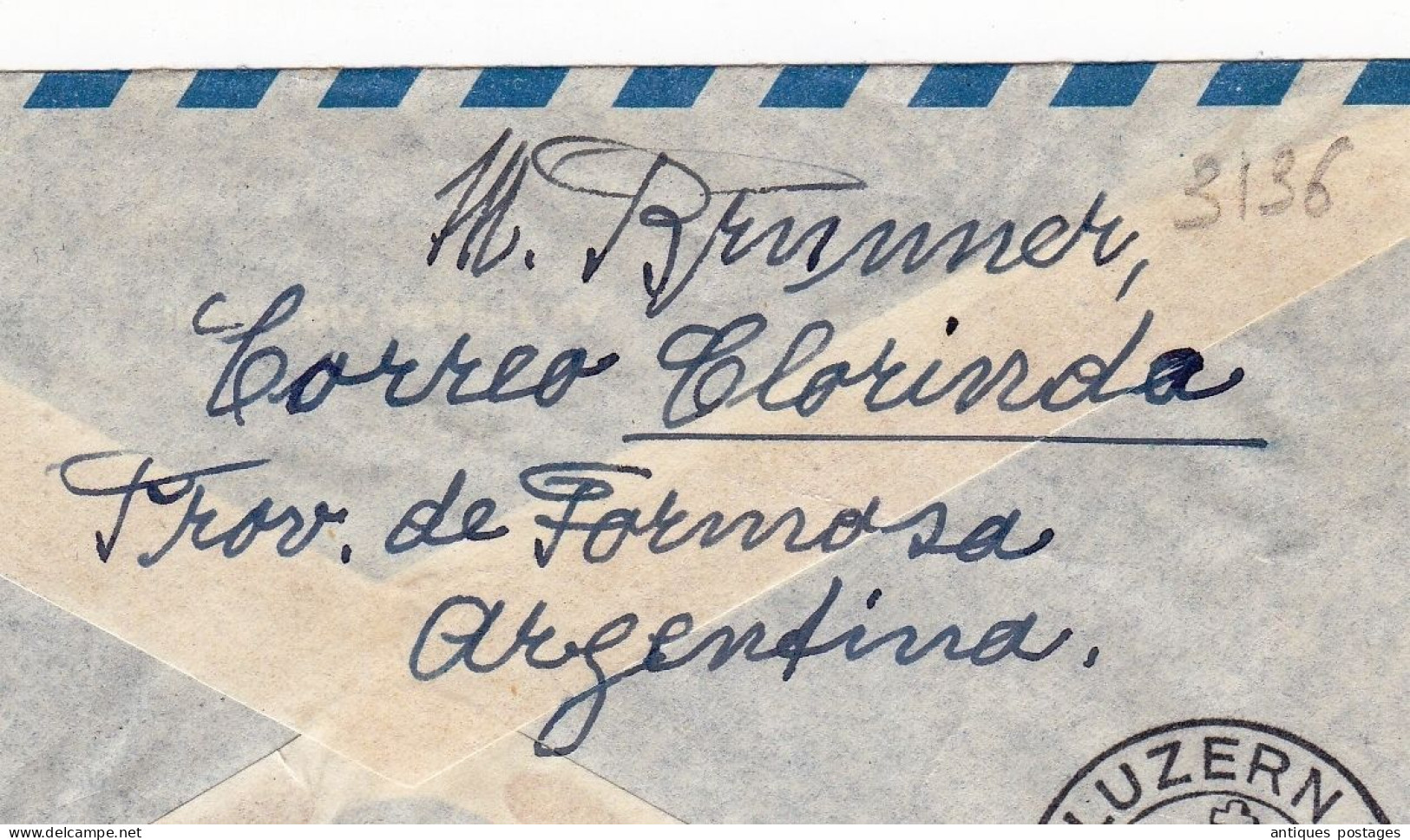 Certificada 1960 Clorinda Argentina Argentine Lucerna Lucerne Suisse Switzerland