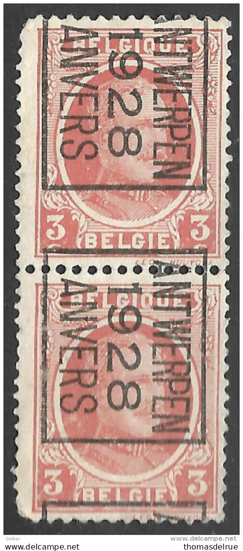 6Wz-369: N° 165 B : Ver. Paar.. ANTWERPEN 1928 ANVERS - Typografisch 1922-31 (Houyoux)