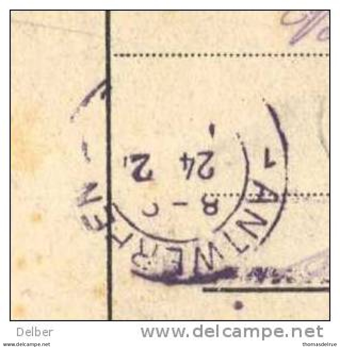 _R735: 2x Verstuurde Postkaart= FURNES à Vol D'oiseau (weggenomen Zegels Voorkant):ALVERINGHEM 19__ Onvol.jaar--MECHELEN - Fortune Cancels (1919)