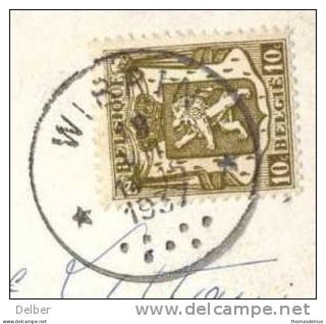 _G789: Postkaart Met: N° 420 : 10 C:  * WIBRIN * : Sterstempel > Malines - 1935-1949 Small Seal Of The State