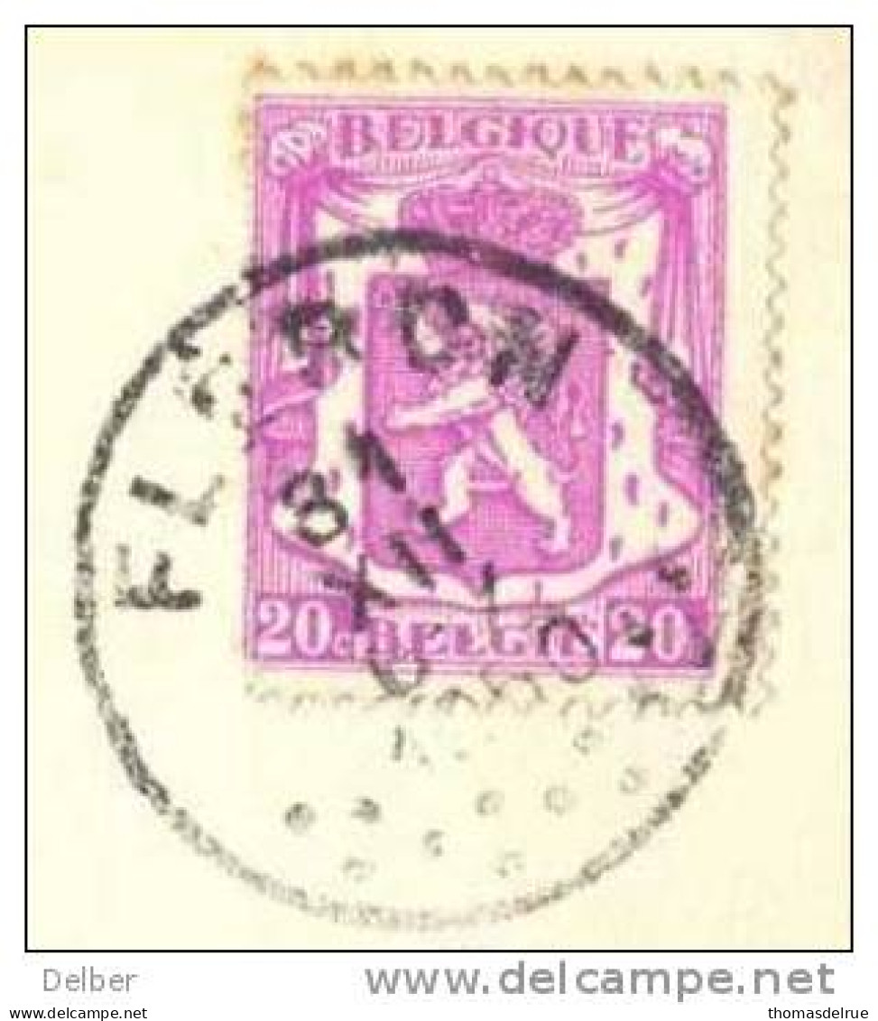 _G265: Fantasiekaart Met: N° 422 : 20 C:   FLERON - 1935-1949 Small Seal Of The State