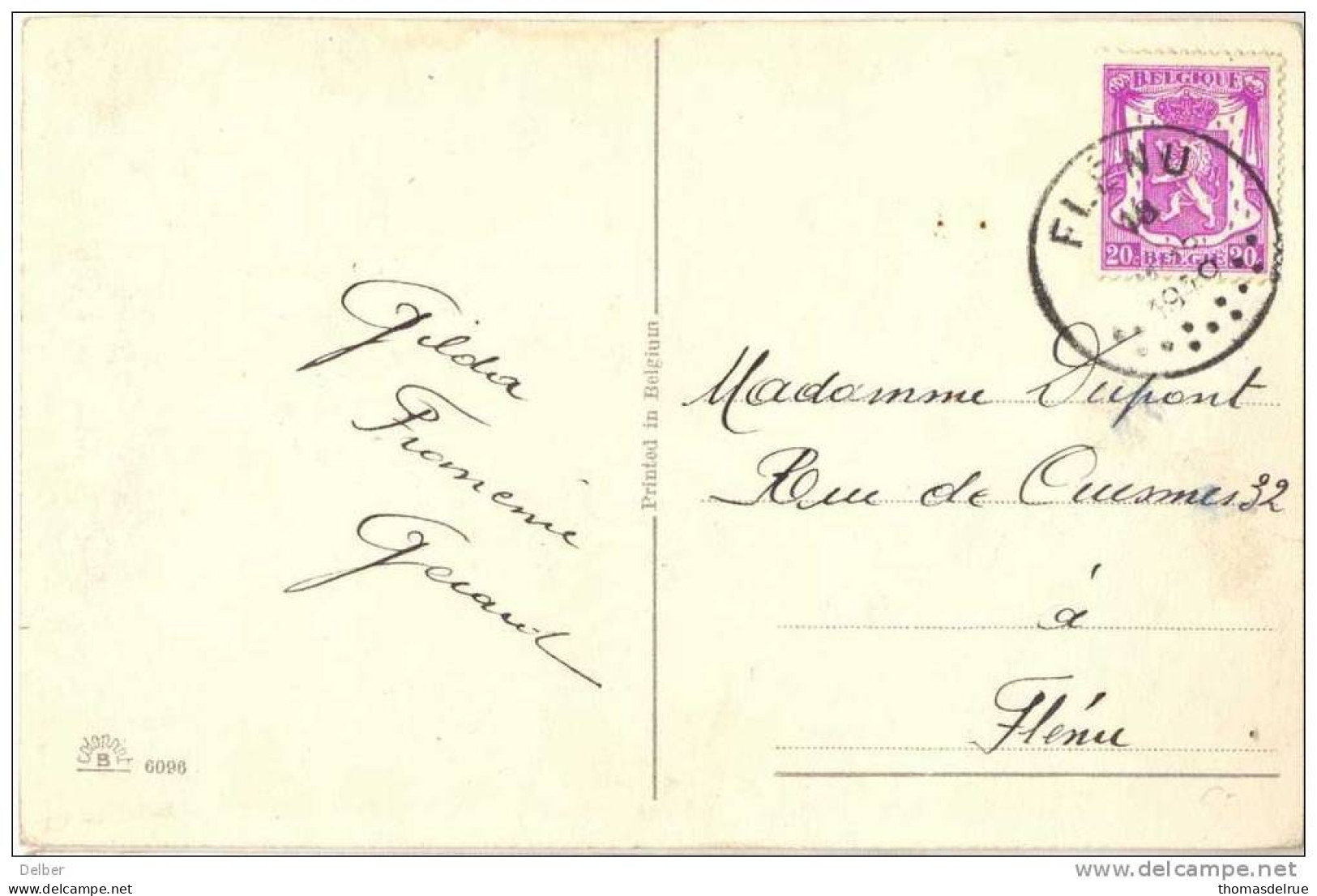 _G274: Fantassiekaart Met: N° 422 : 20 C:   FLENU - 1935-1949 Small Seal Of The State