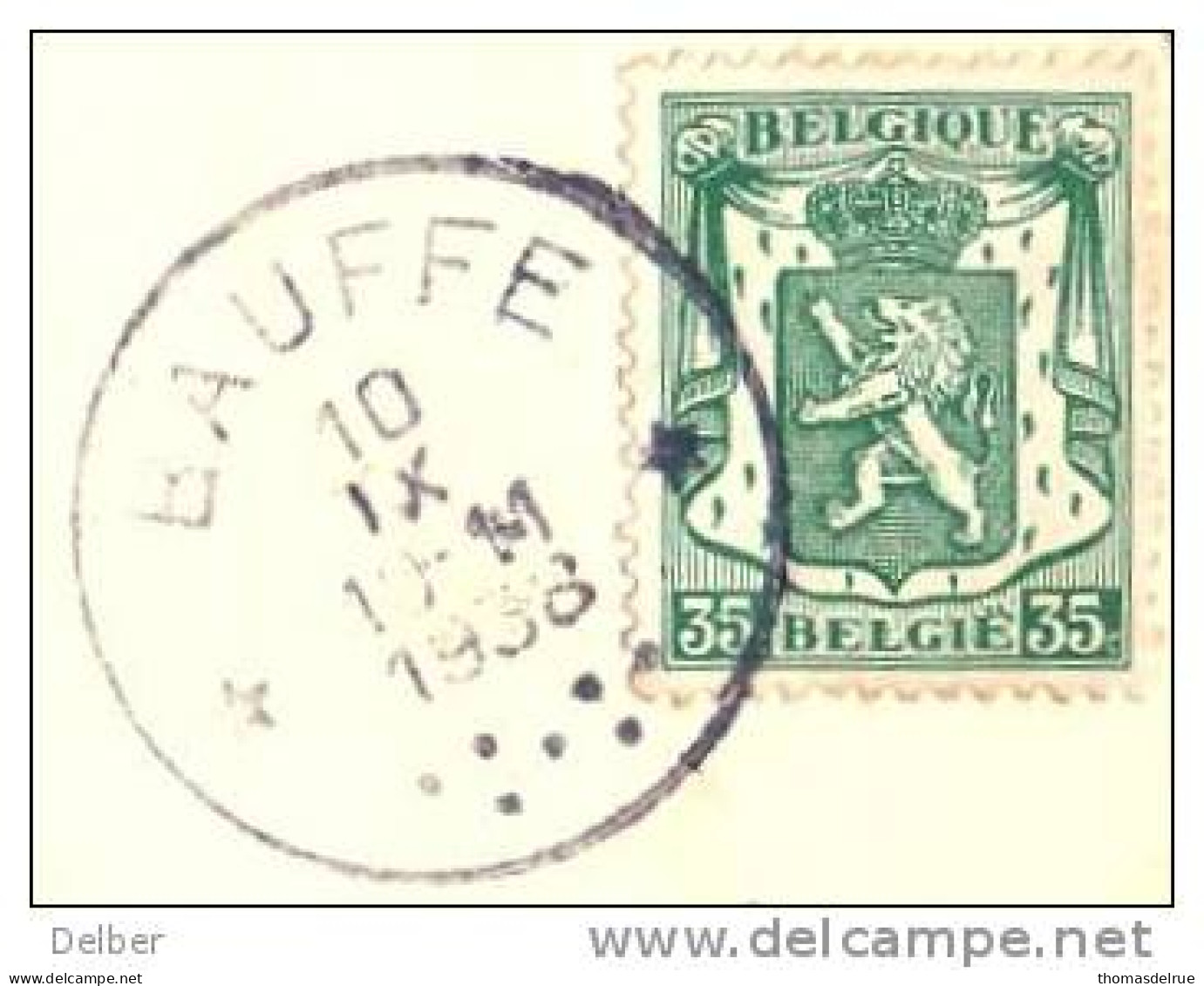 _Lja953: Fantasiekaart: N° 425: *BAUFFE * : Sterstempel: - 1935-1949 Small Seal Of The State