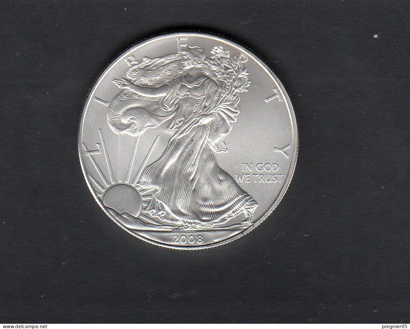 USA - Pièce 1 Dollar Argent American Silver Eagle 2008 FDC  KM.273 - Non Classificati