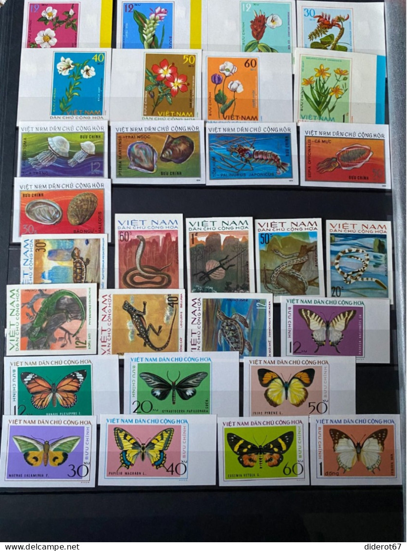 Lot de timbres Vietnam du nord neufs non dentelés