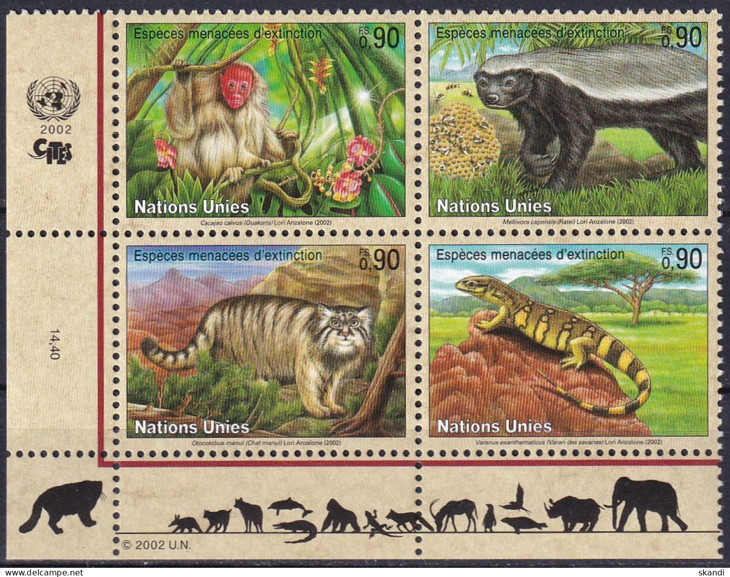 UNO GENF 2002 Mi-Nr. 434/37 ** MNH - Nuevos