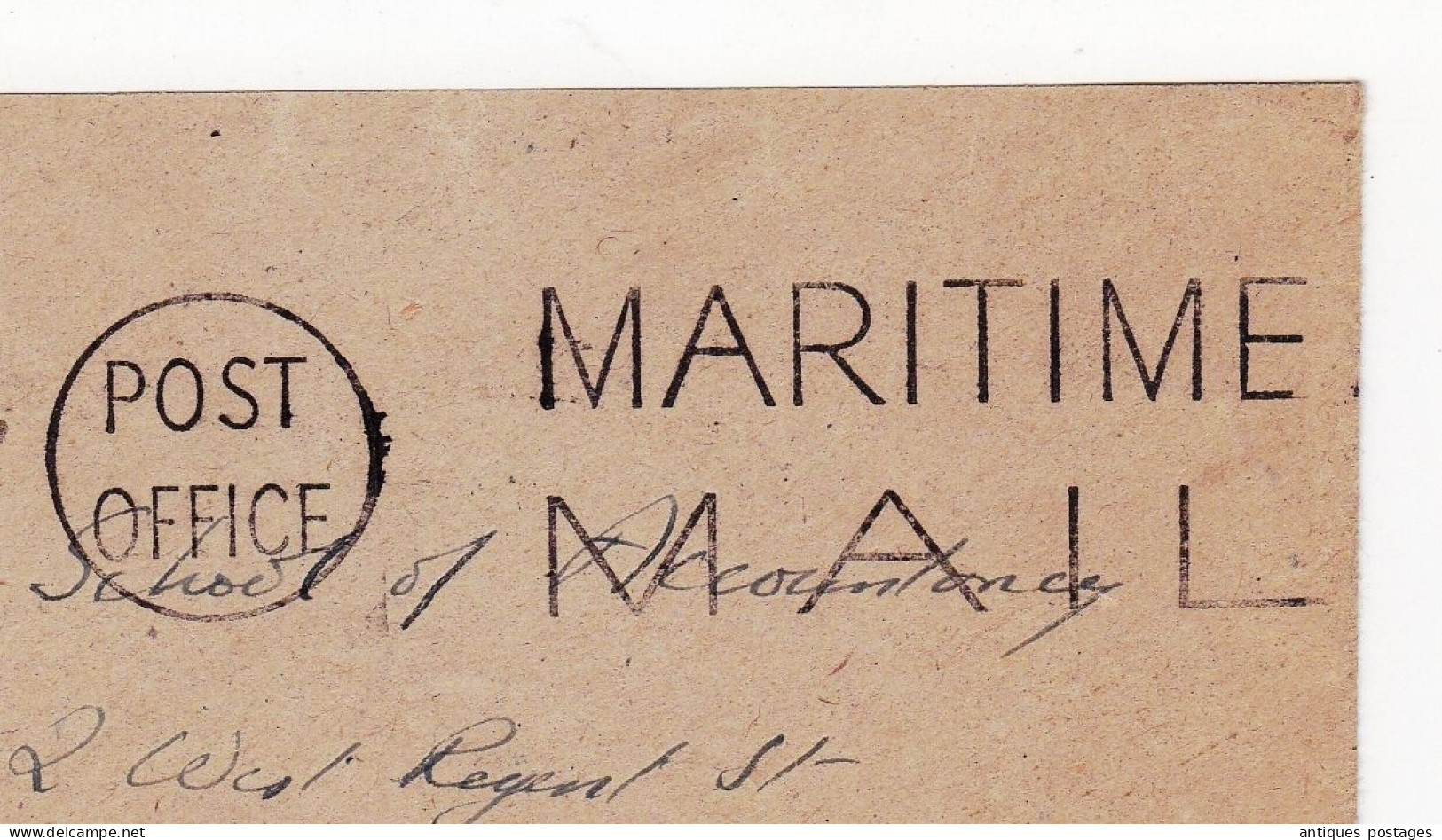 WW2 Post Office Maritime Mail On Active Service United Kingdom Royal Navy Glasgow Scotland - Storia Postale