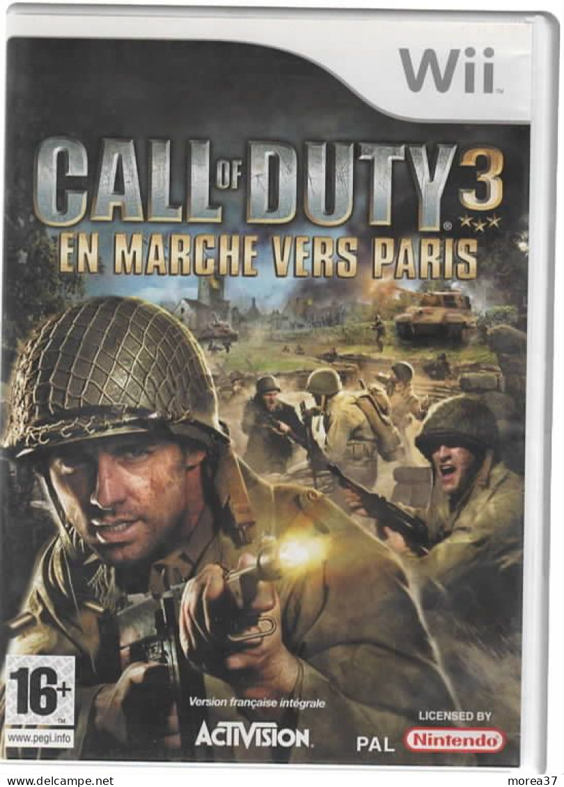 Jeu NINTENDO  WII Call Of Duty 3 En Marche Vers Paris  (JE 2) - Wii