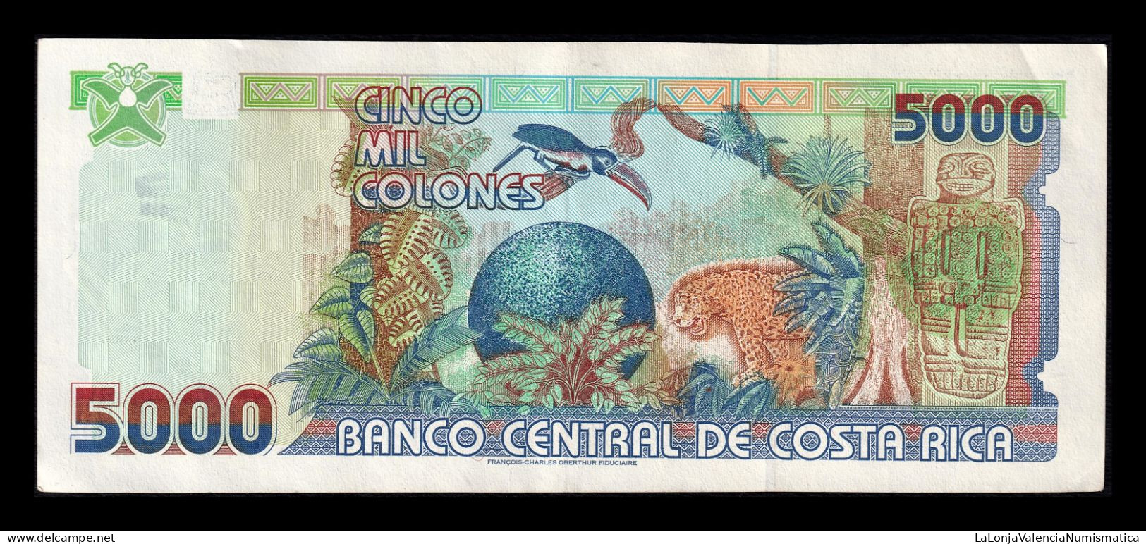 Costa Rica 5000 Colones 2005 Pick 268Ab Serie C Ebc Xf - Costa Rica