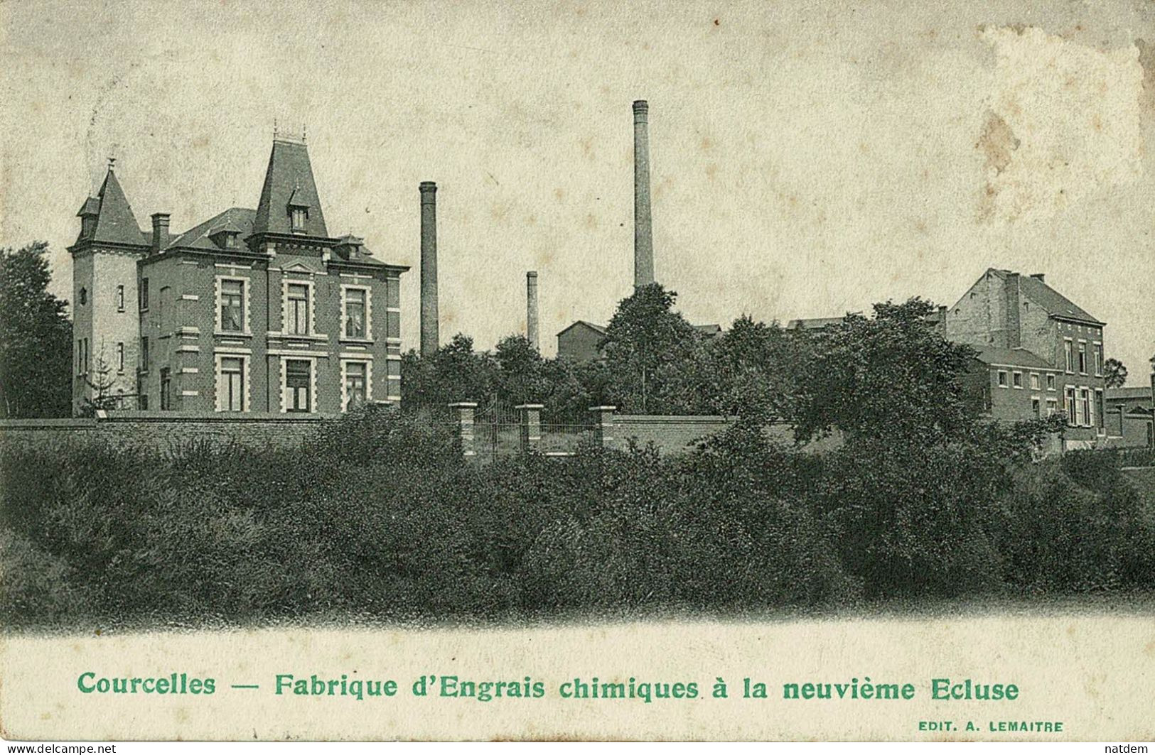 Courcelles, Fabrique D'engrais Chimiques à La Neuvième écluse. (voir Descrition) - Courcelles