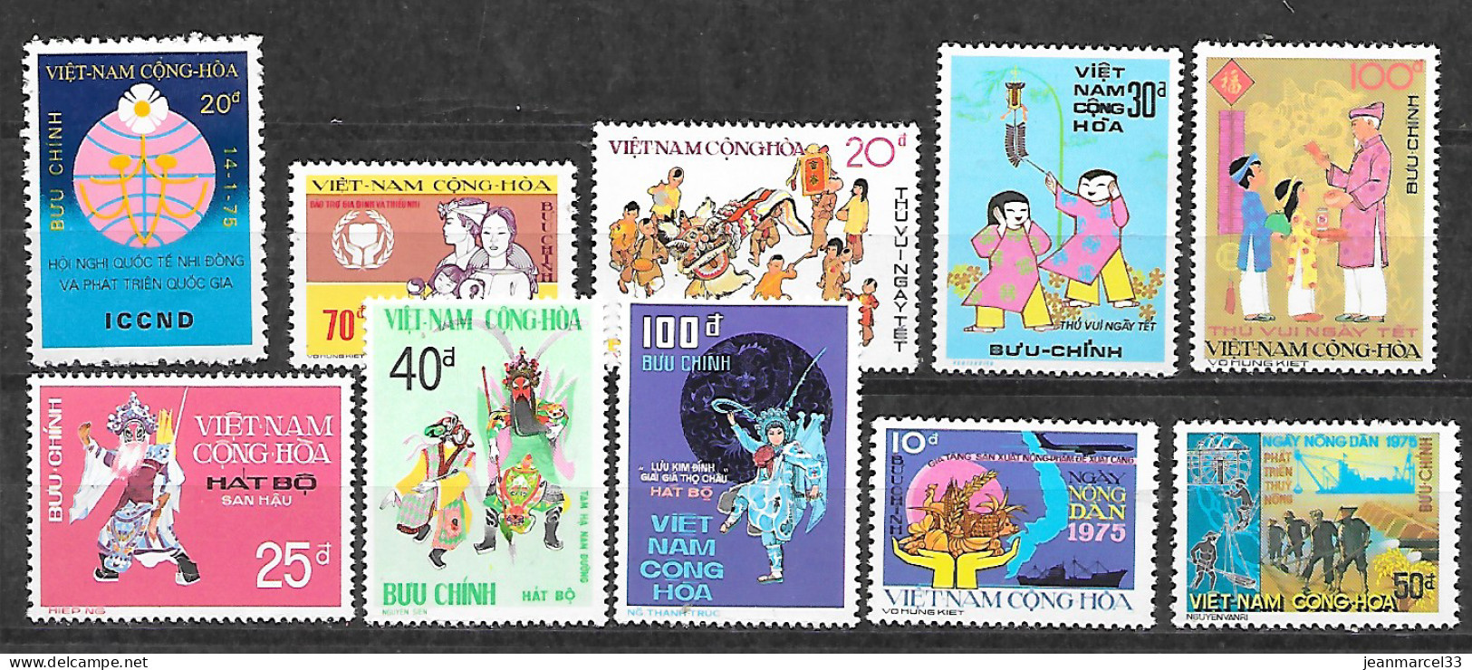 Viet-Nam Du Sud 4 Petites Séries Timbres Neufs Sans Charnière - Viêt-Nam