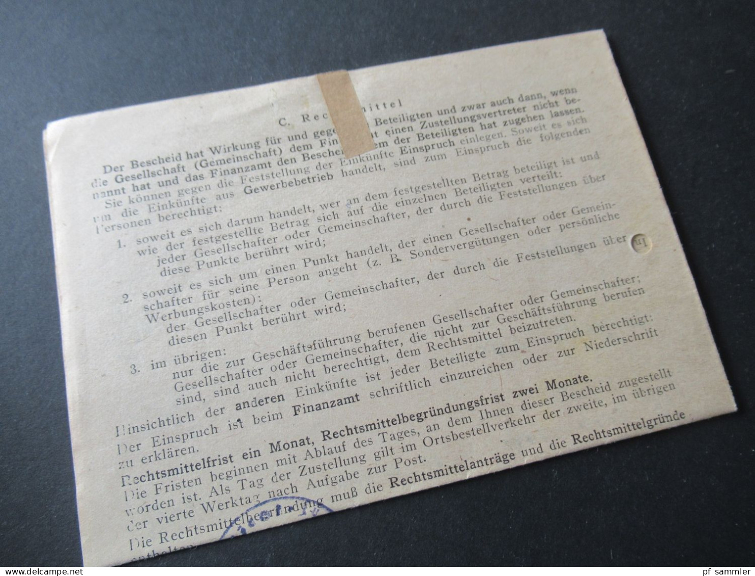 Bizone 14.12.1948 Notopfer Ungezähnt EF Tagesstempel Schönberg Und Aptierter Dienststempel Des 3. Reiches! - Storia Postale