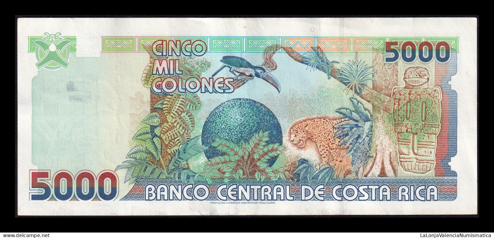 Costa Rica 5000 Colones 1999 Pick 268 Serie C Ebc/+ Xf/+ - Costa Rica