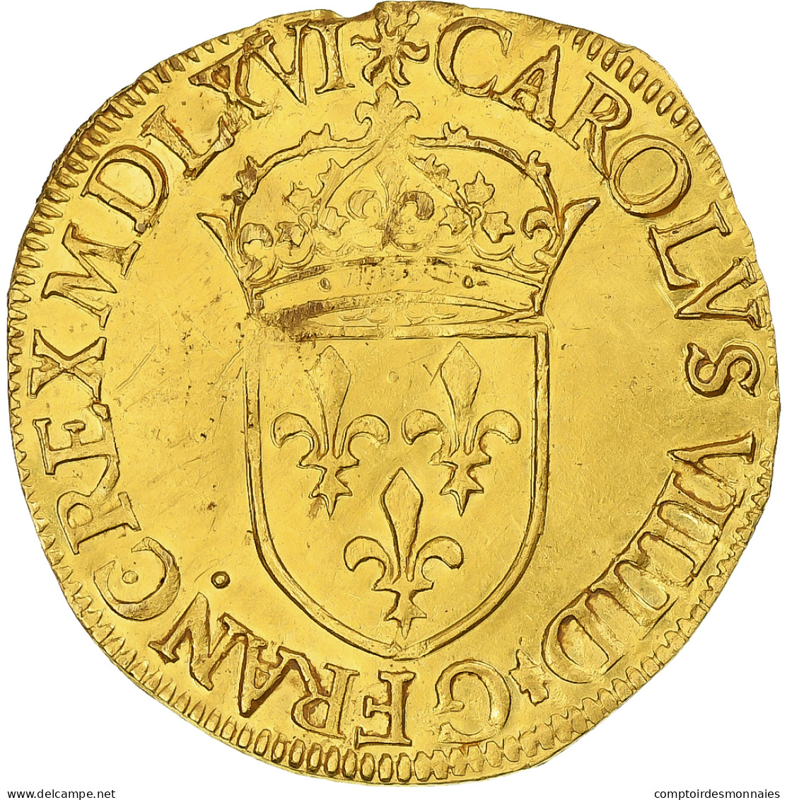 France, Charles IX, Écu D'or Au Soleil, 1566 (MDLXVI), Paris, 1st Type, SUP - 1560-1574 Karl IX.